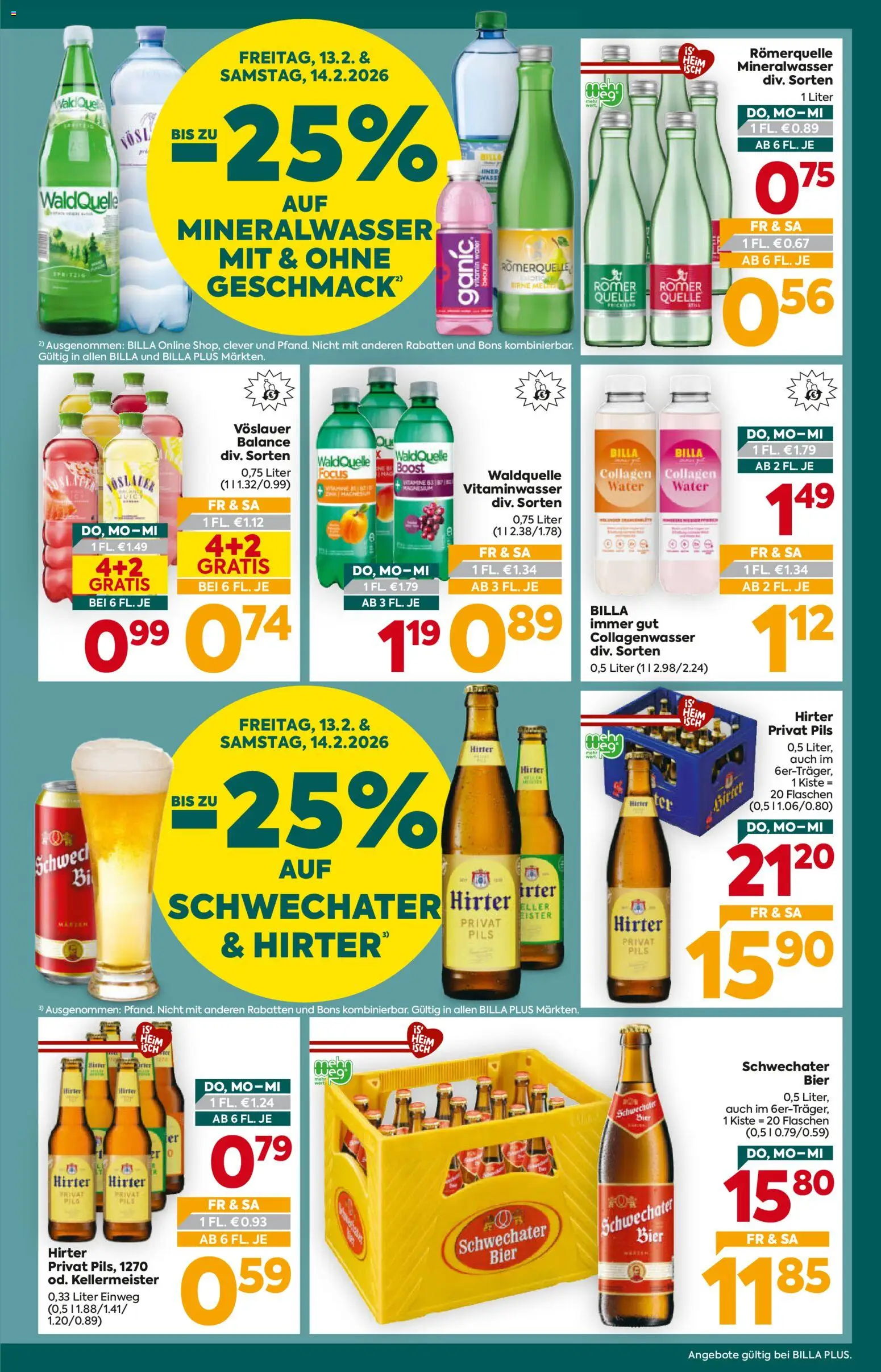 Billa Plus Flugblatt gültig ab 12.02.2026 | Seite: 7 | Produkte: Bier