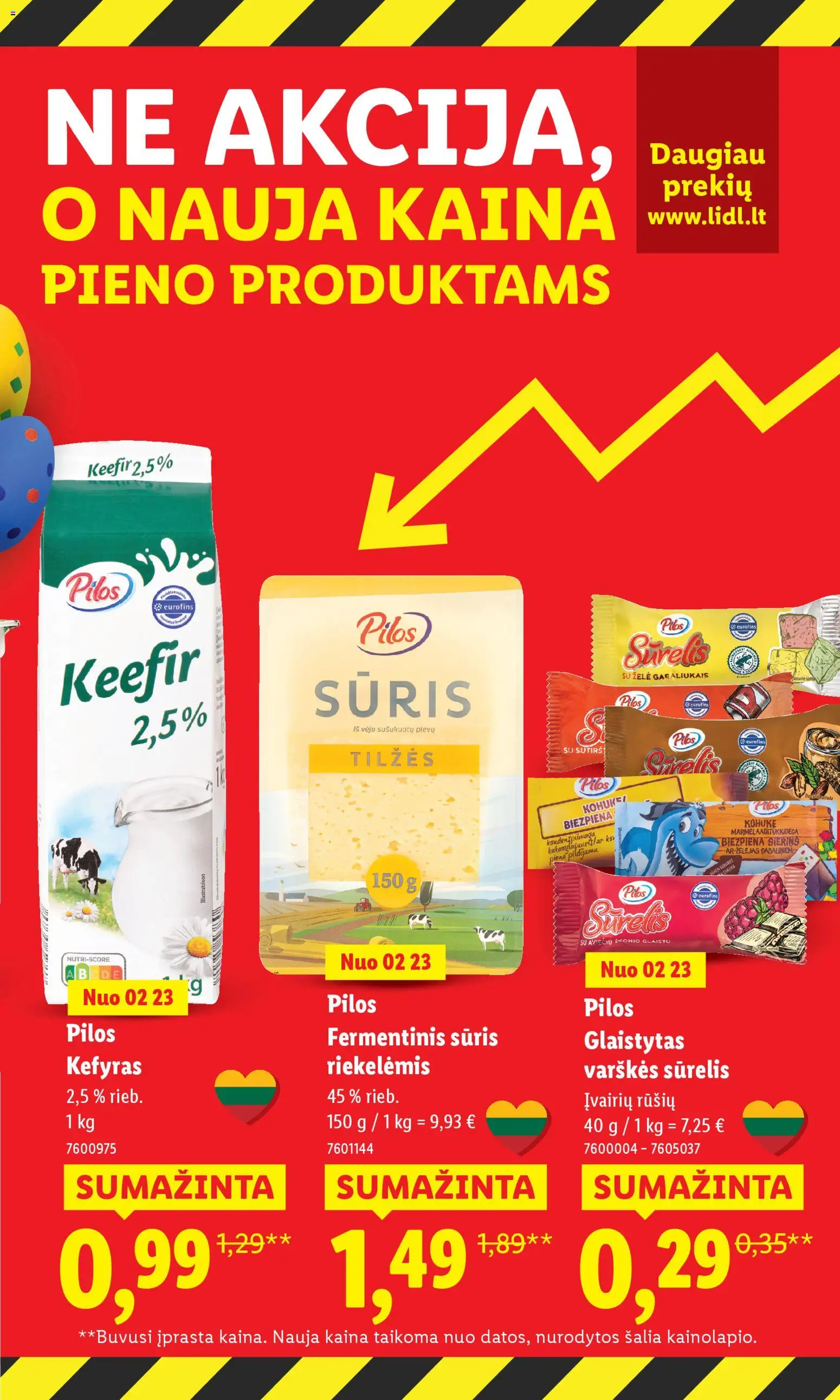 LIDL akcijos nuo 23.03.2026 | Puslapis: 21 | Prekių: Fermentinis sūris, Sūrelis, Sūris