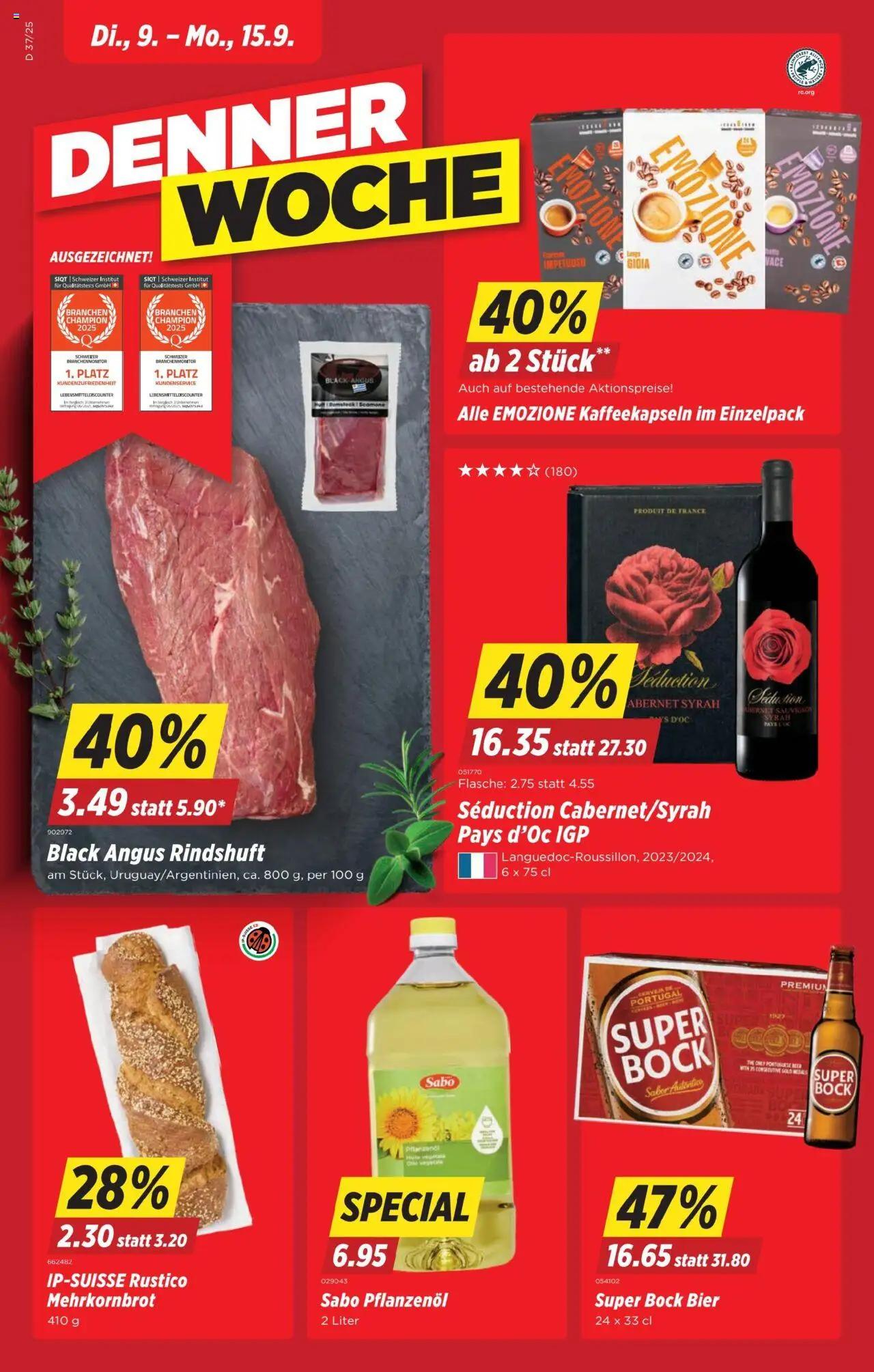 Denner Aktionen – gültig ab 09.09.2025 | Seite: 1 | Produkte: Bier