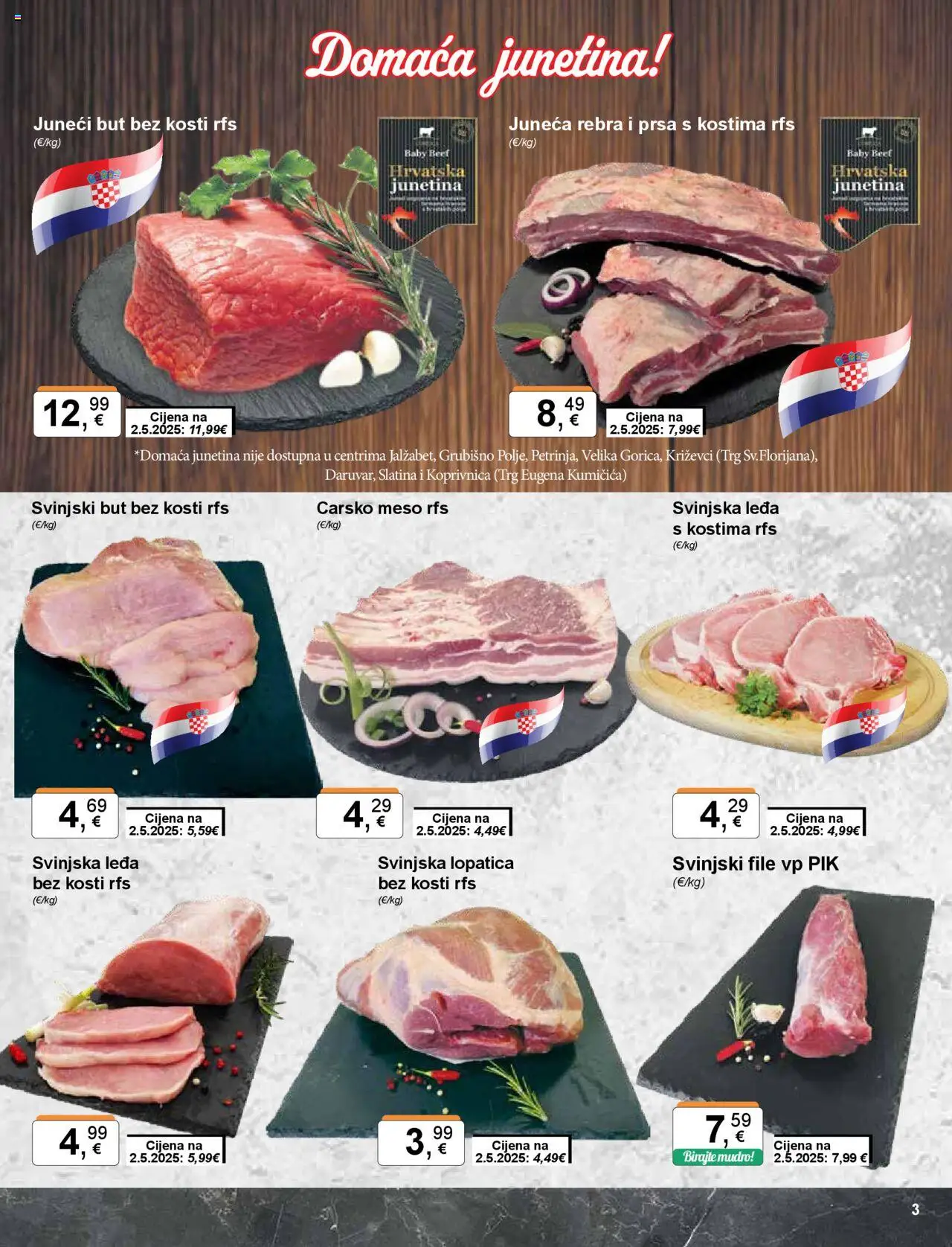KTC katalog | vrijedi od 05.06.2025 | Stranica: 3 | Proizvodi: Meso, Junetina, Svinjski file, Lopatica