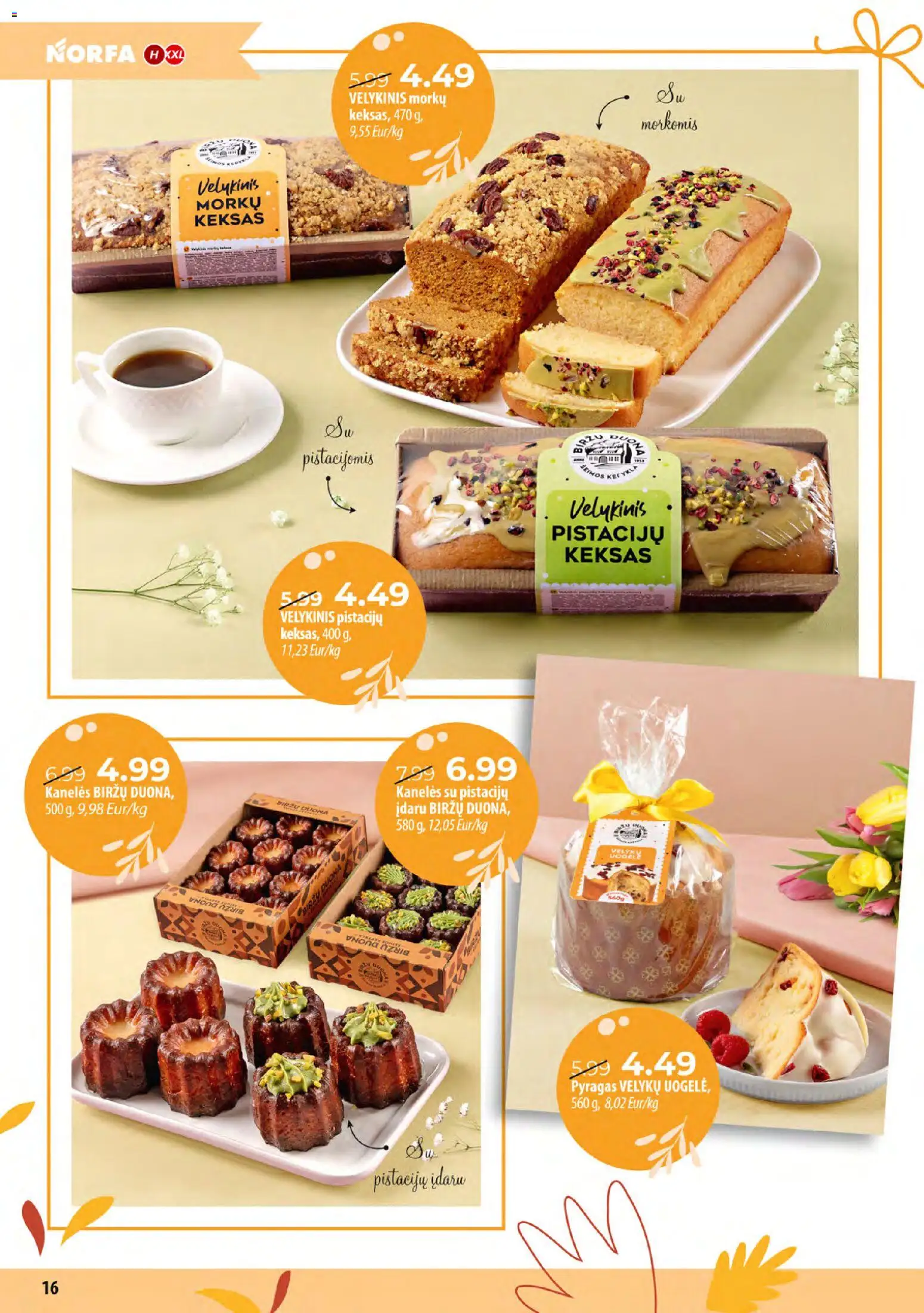NORFA akcijos nuo 24.03.2026 | Puslapis: 16 | Prekių: Pyragas, Duona