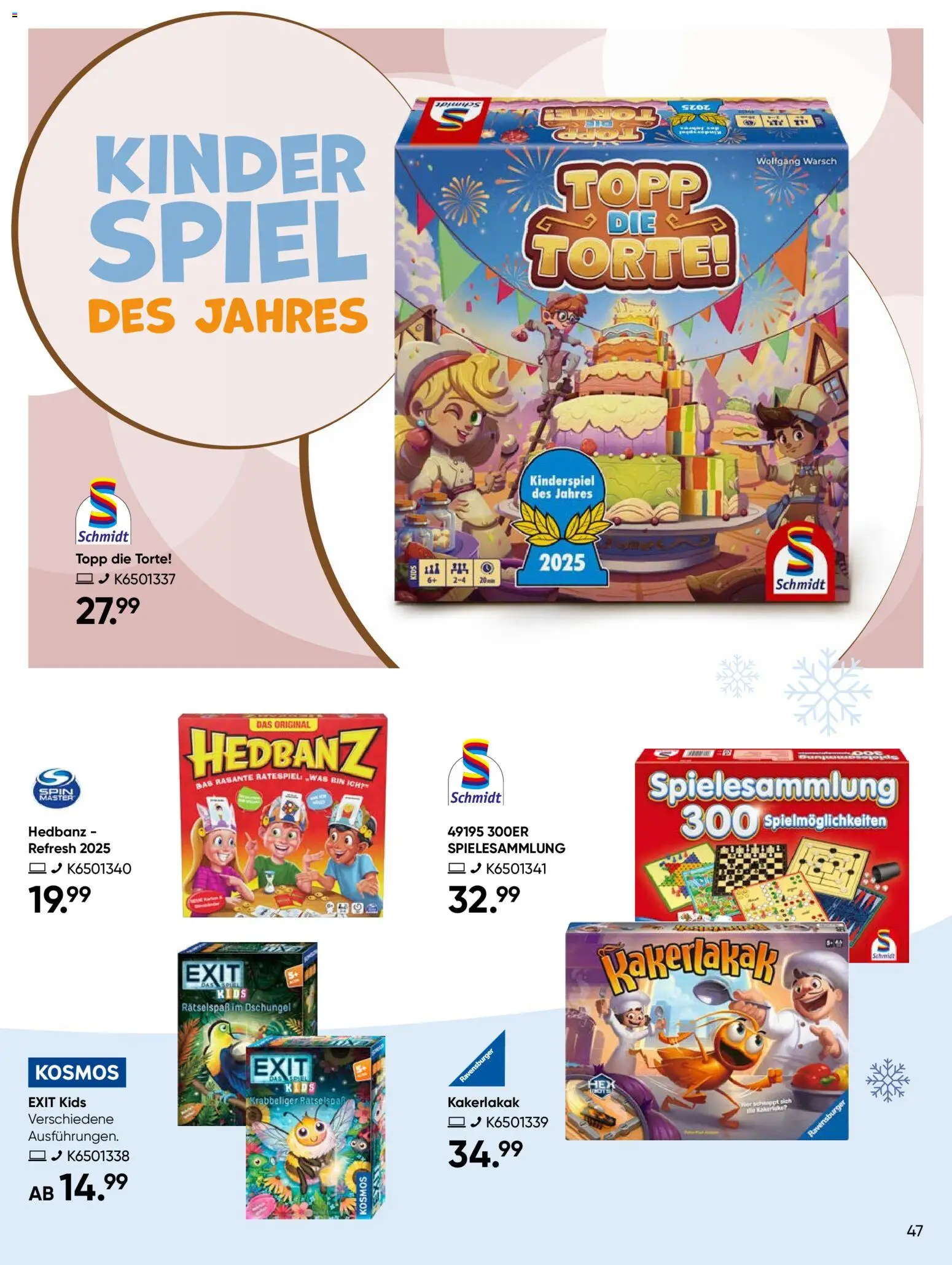 Galeria Karstadt Kaufhof  Weihnachtsmagazin – gültig ab 27.10.2025 | Seite: 47 | Produkte: Spiel
