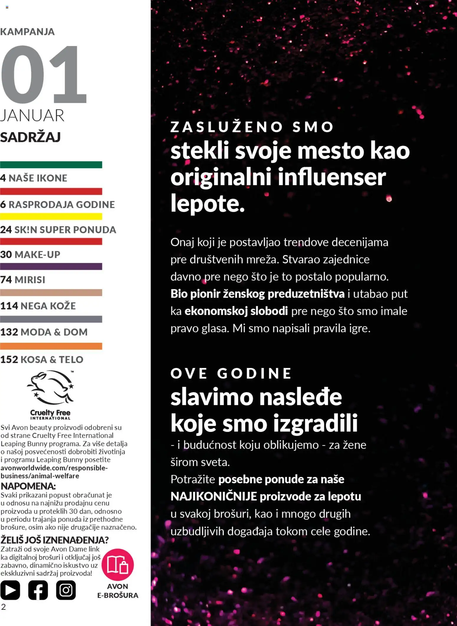 AVON katalog - važi od 29.12.2025 | Strana: 4 | Proizvode: Sto, Šminka
