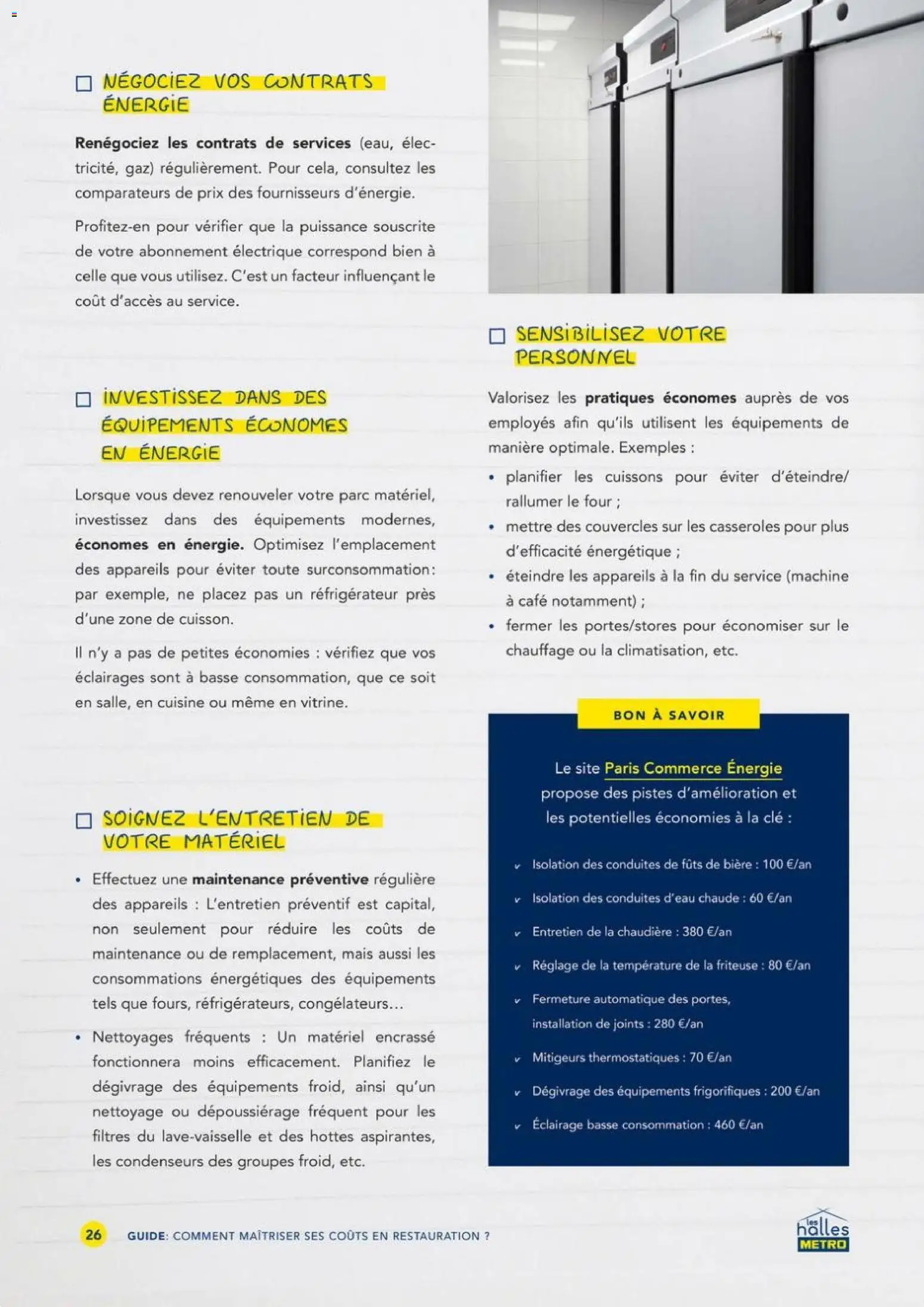 {H1} | Page: 26 | Produits: Réfrigérateur, Friteuse, Café, Bière