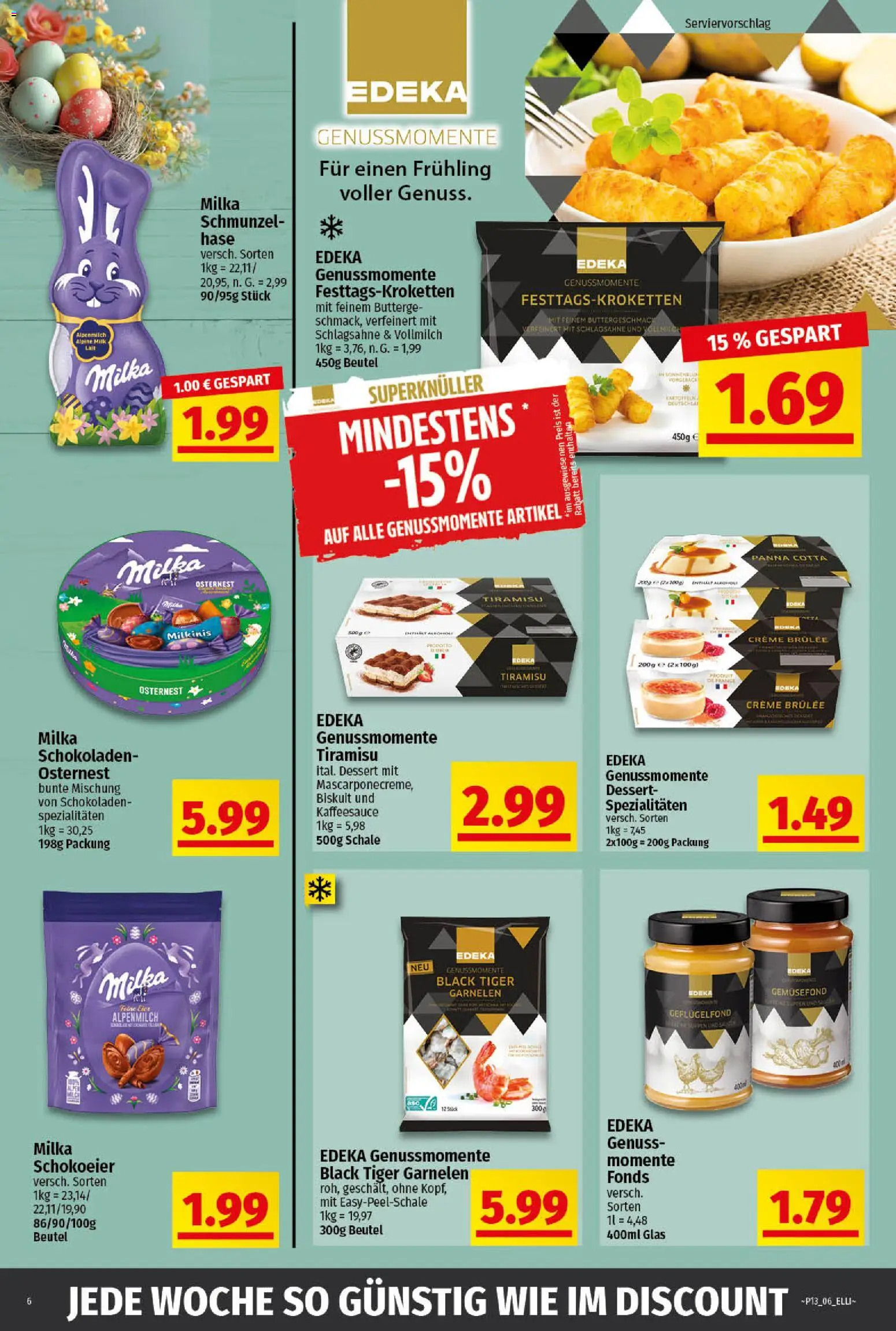 Elli Markt Prospekt Greffen – gültig ab 23.03.2026 | Seite: 6 | Produkte: Garnelen, Milka, Creme, Tiger garnelen