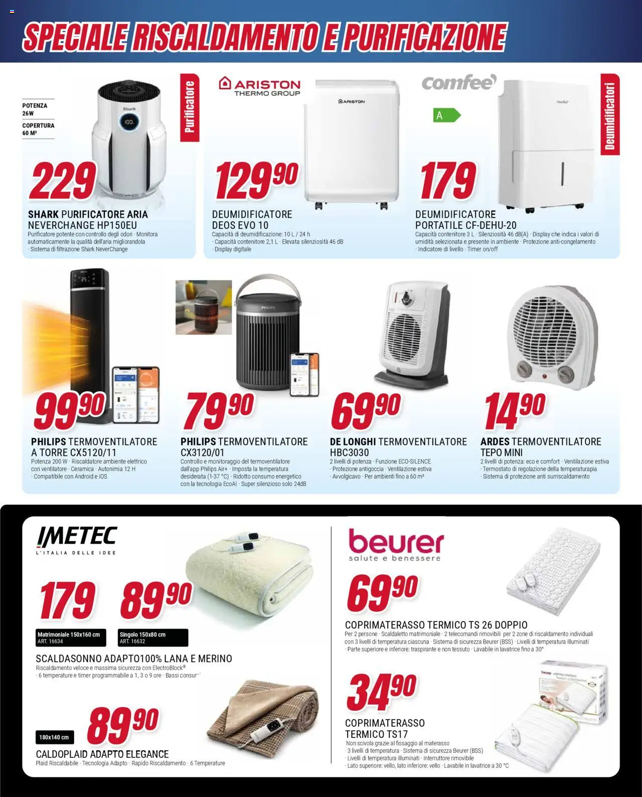 Volantino Trony del 02.10.2025 | Pagina: 18 | Prodotti: Plaid, Purificatore aria, Contenitore, Coprimaterasso