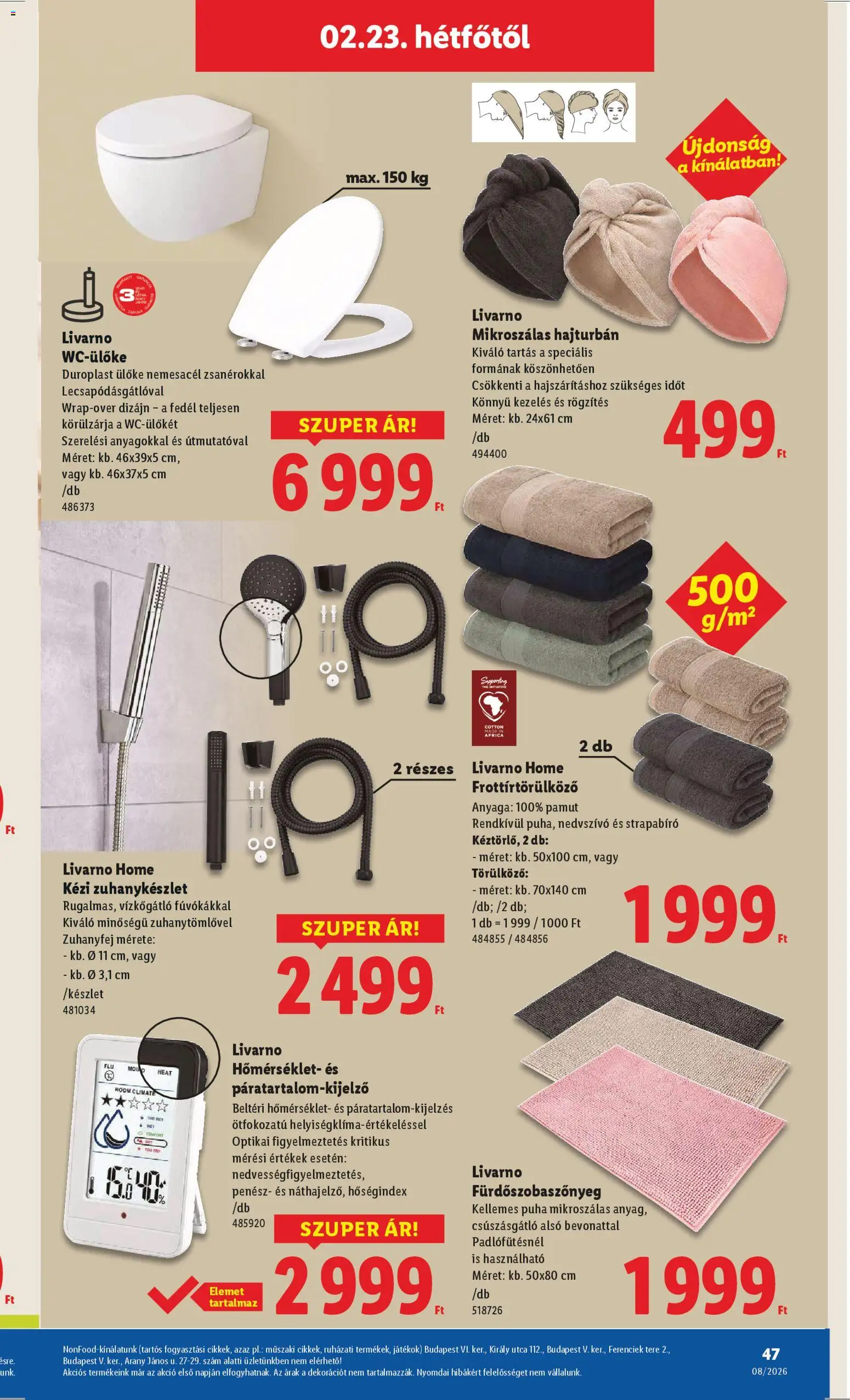 Lidl akciós ujság - amely érvényes a következő dátumtól: 19.02.2026 | Oldal: 47