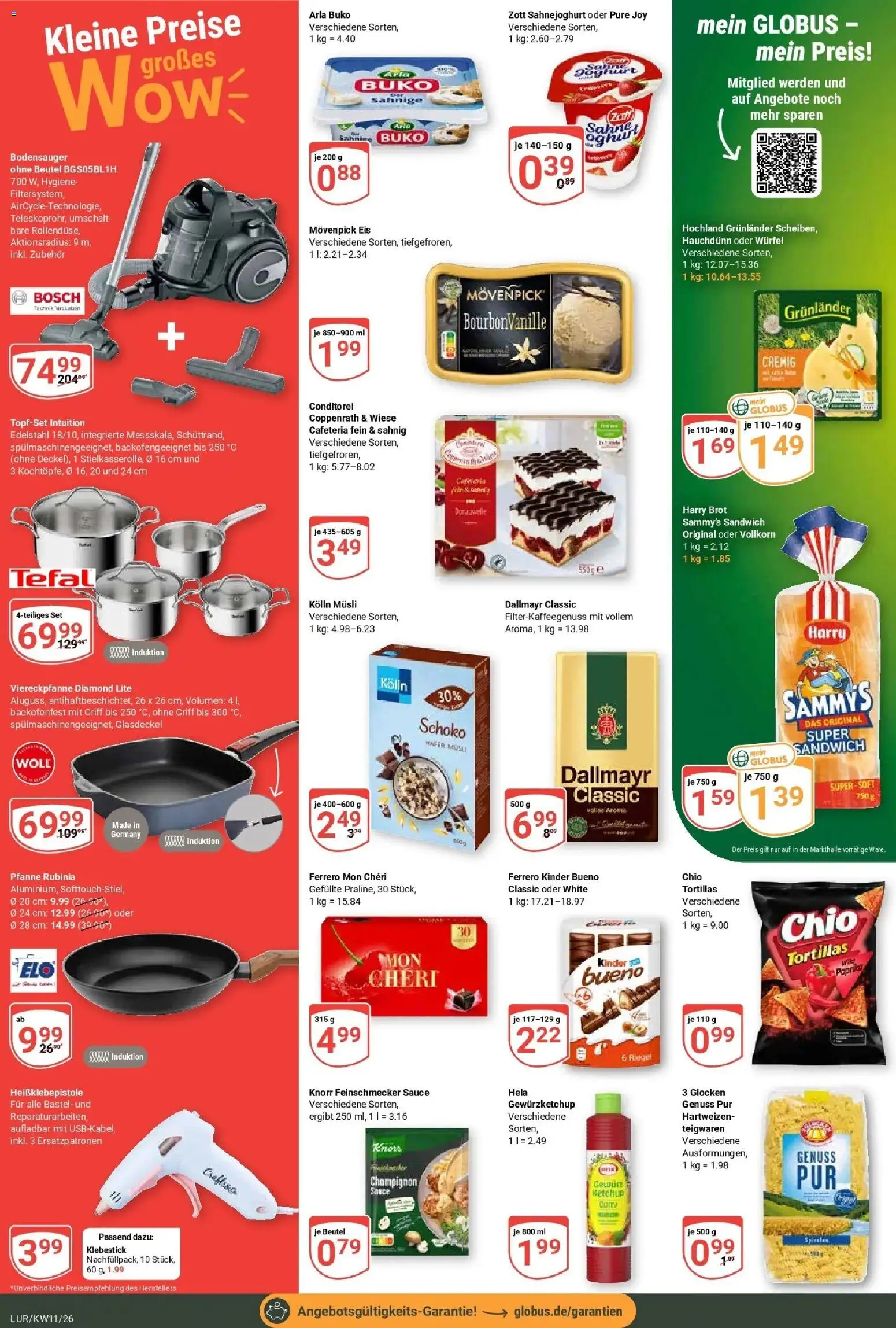 Globus prospekt Hamburg	 – gültig ab 09.03.2026 | Seite: 2 | Produkte: Musli, Grunlander, Arla buko, Eis