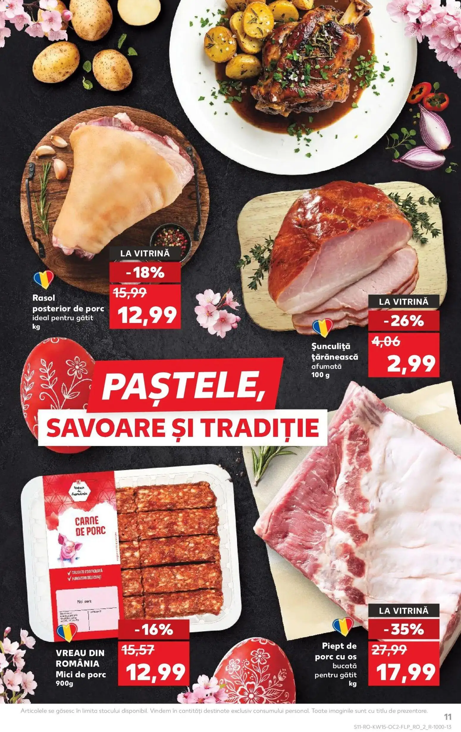 Noul catalog Kaufland – valabil de la 08.04.2026 | Pagină: 11 | Produse: Vitrină, Mici, Carne De Porc, Rasol