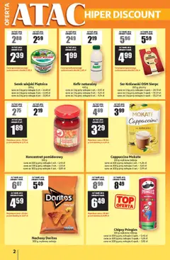 Auchan Gazetka - ATAC Hiper Discount od 17.07.2025 | Strona: 2 | Produkty: Chipsy, Chipsy pringles, Kefir naturalny, Ser