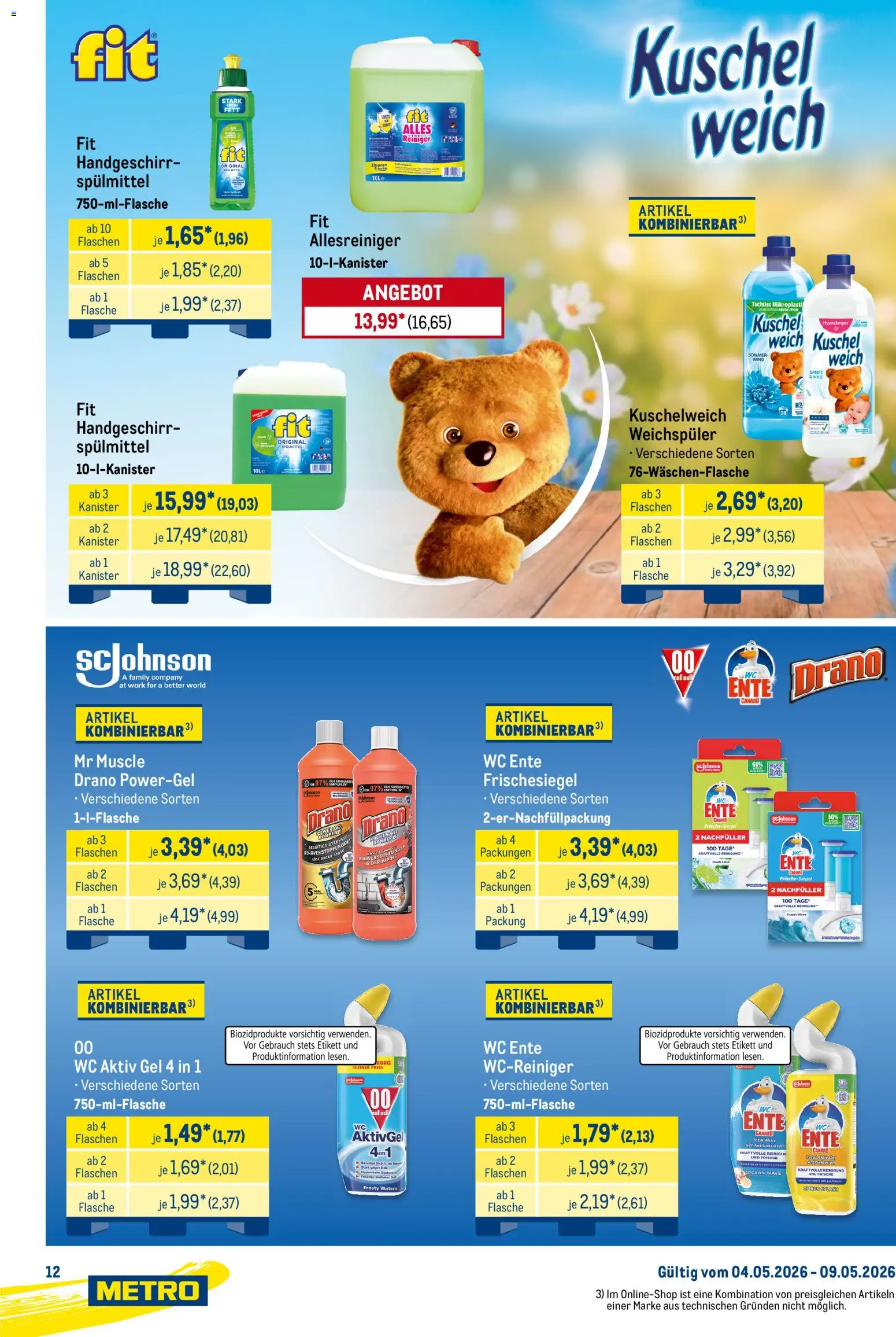 Metro Starke Marken – gültig ab 04.05.2026 | Seite: 12 | Produkte: Küche, Kuschelweich, Kuchen, Ente