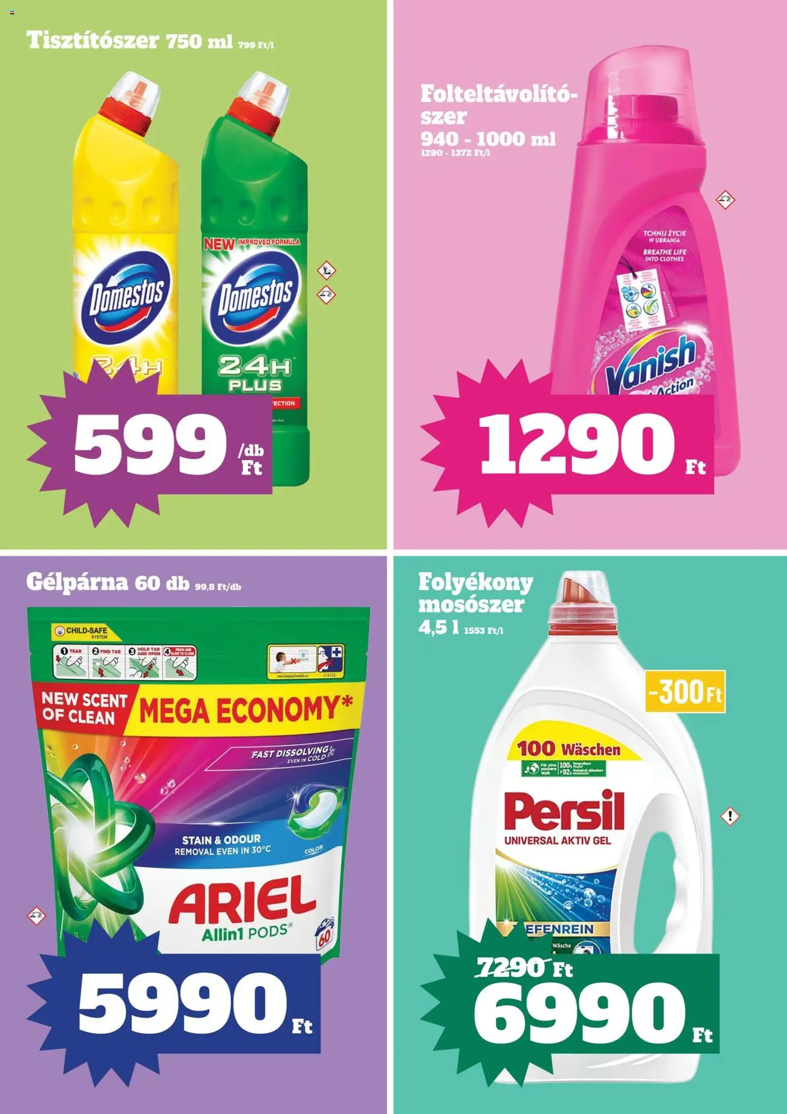 Family Diszkont akciós ujság - amely érvényes a következő dátumtól: 13.11.2025 | Oldal: 23 | Termékek: Ariel, Persil, Folteltávolító, Folyékony mosószer