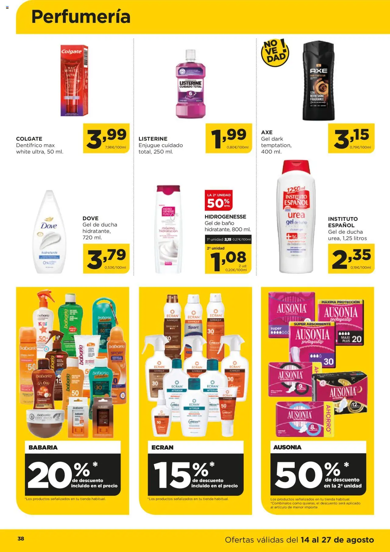Alimerka folleto Castilla y León │ válido desde el 14.08.2025 | Página: 40 | Productos: Gel de ducha, Gel de baño, Baño, Ducha