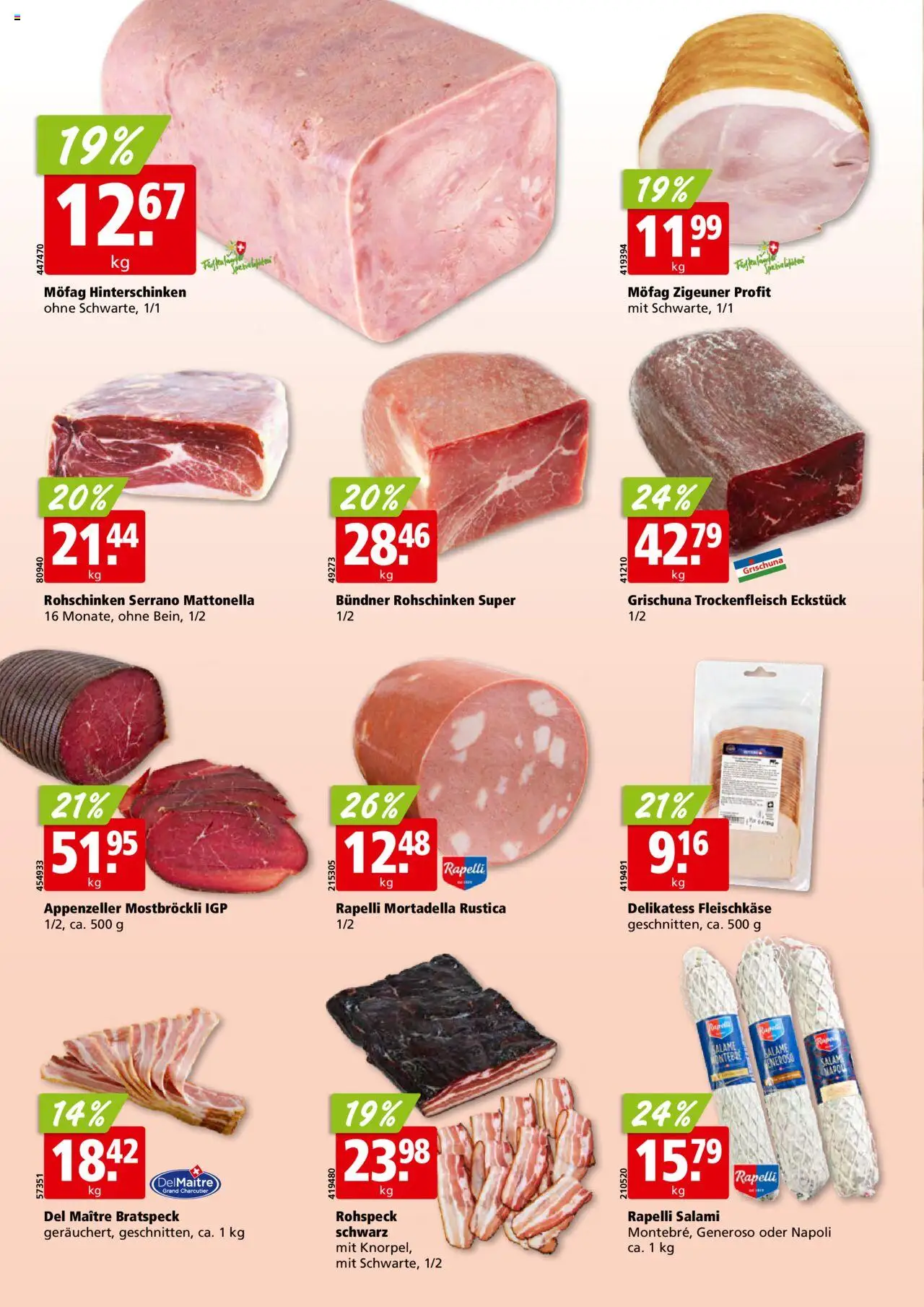 Aligro Aktionen Schlieren, Gossau SG, Frauenfeld, Rapperswil-Jona, Sargans, Bern, Brüttisellen, Pratteln, Emmen, Spreitenbach – gültig ab 15.09.2025 | Seite: 10 | Produkte: Salami
