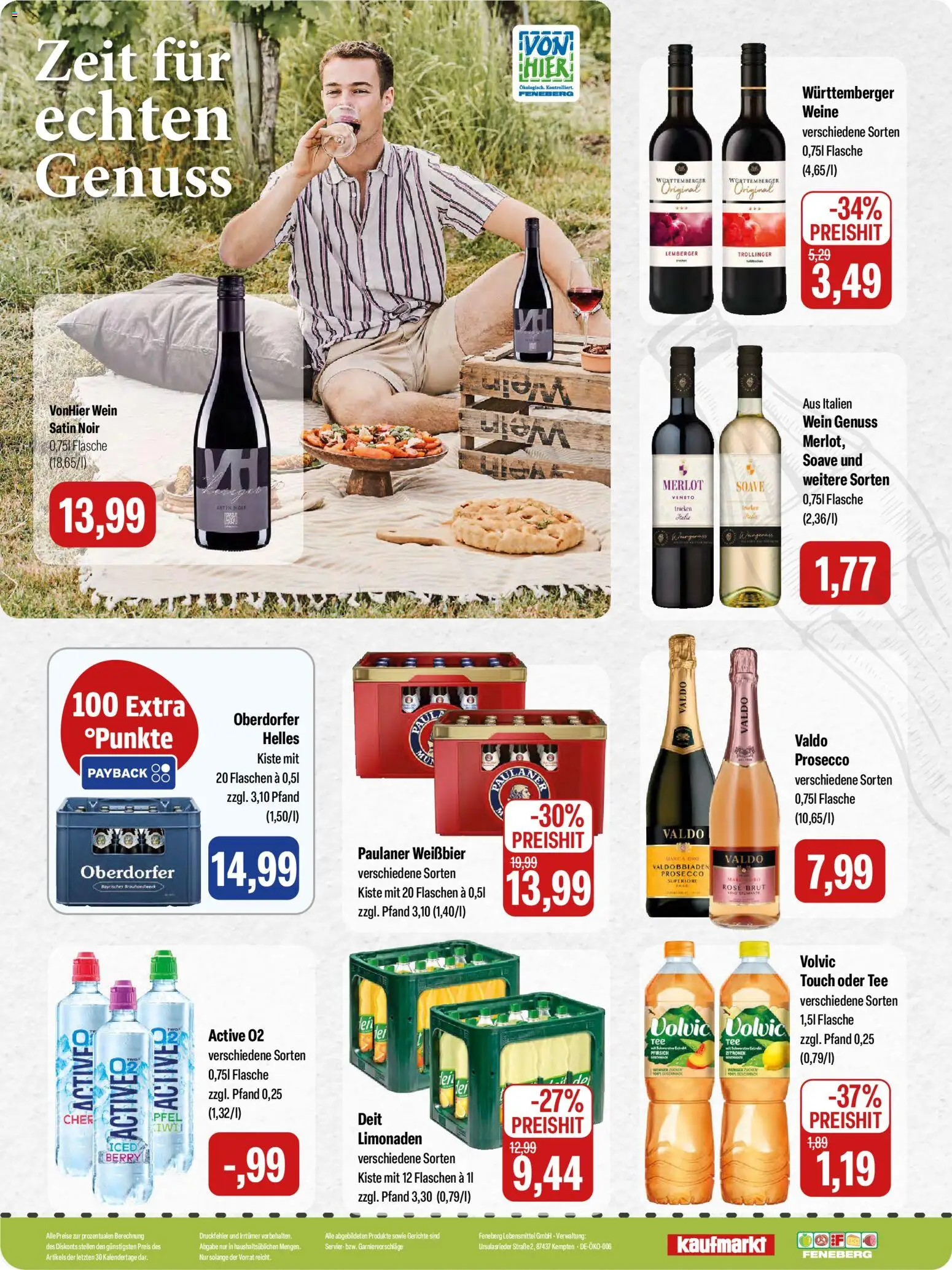 Feneberg Angebote – gültig ab 23.04.2026 | Seite: 16 | Produkte: Weißbier, Merlot, Wein, Paulaner
