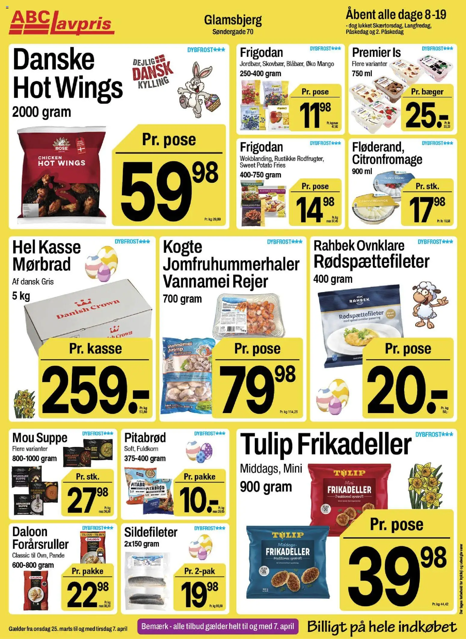 Abc Lavpris tilbudsavis – gyldig fra 25.03.2026 | Side: 9 | Produkter: Frikadeller, Rejer, Suppe, Asparges
