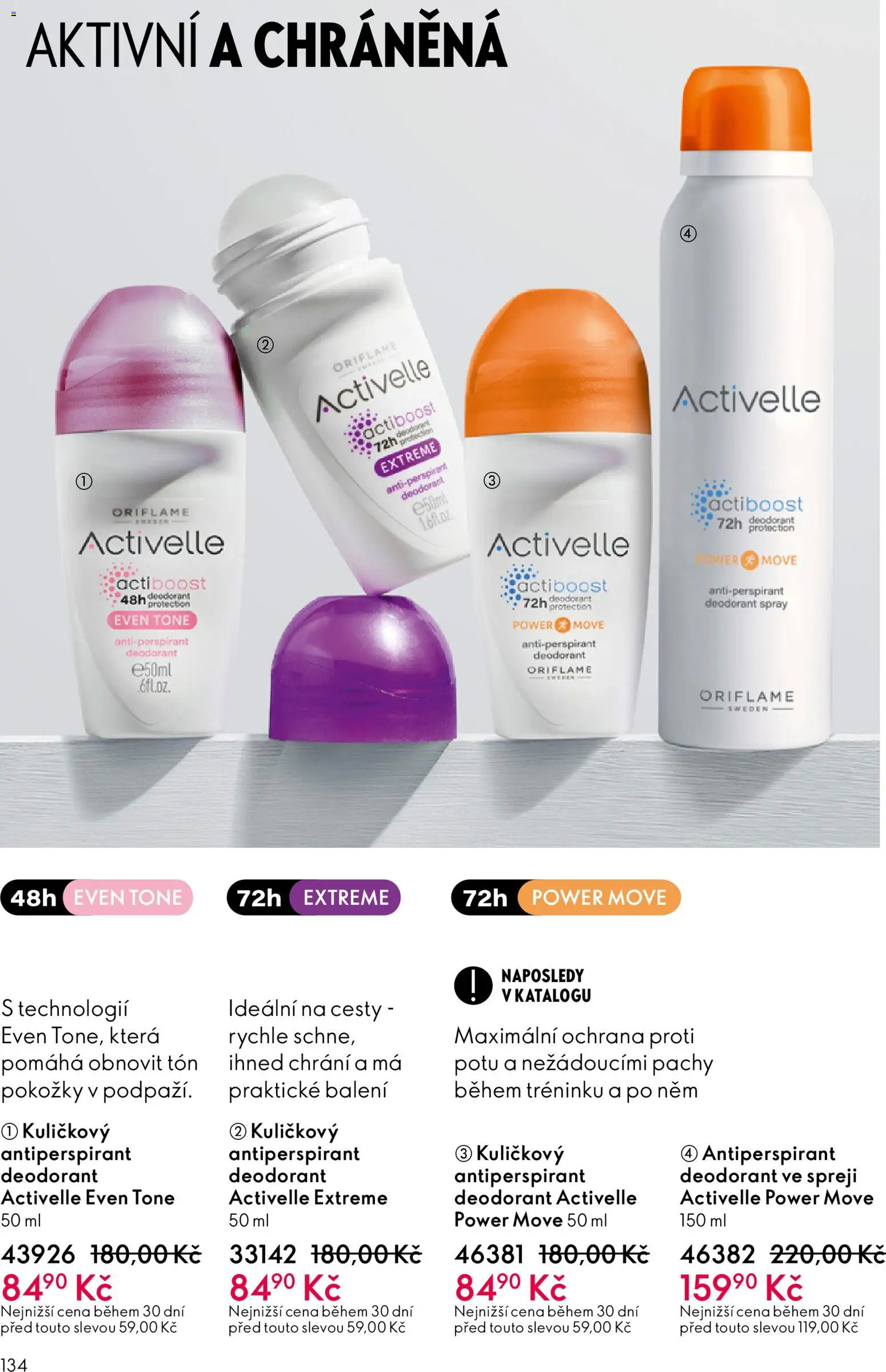 Oriflame katalog č.02/2026 od 21.01.2026 | Strana: 134 | Produkty: Deodorant, Antiperspirant