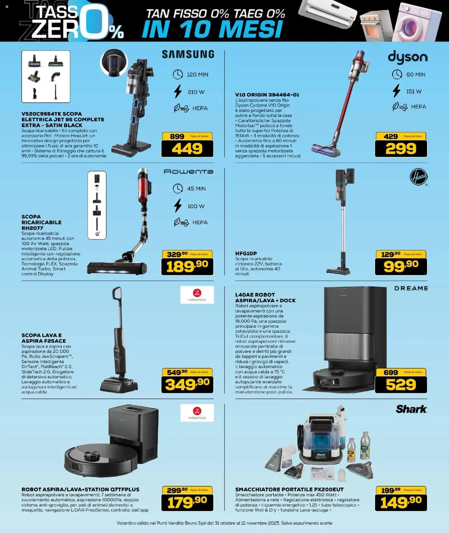 Volantino BRUNO del 31.10.2025 | Pagina: 27 | Prodotti: Rullo, Tubo, Aspirapolvere, Robot
