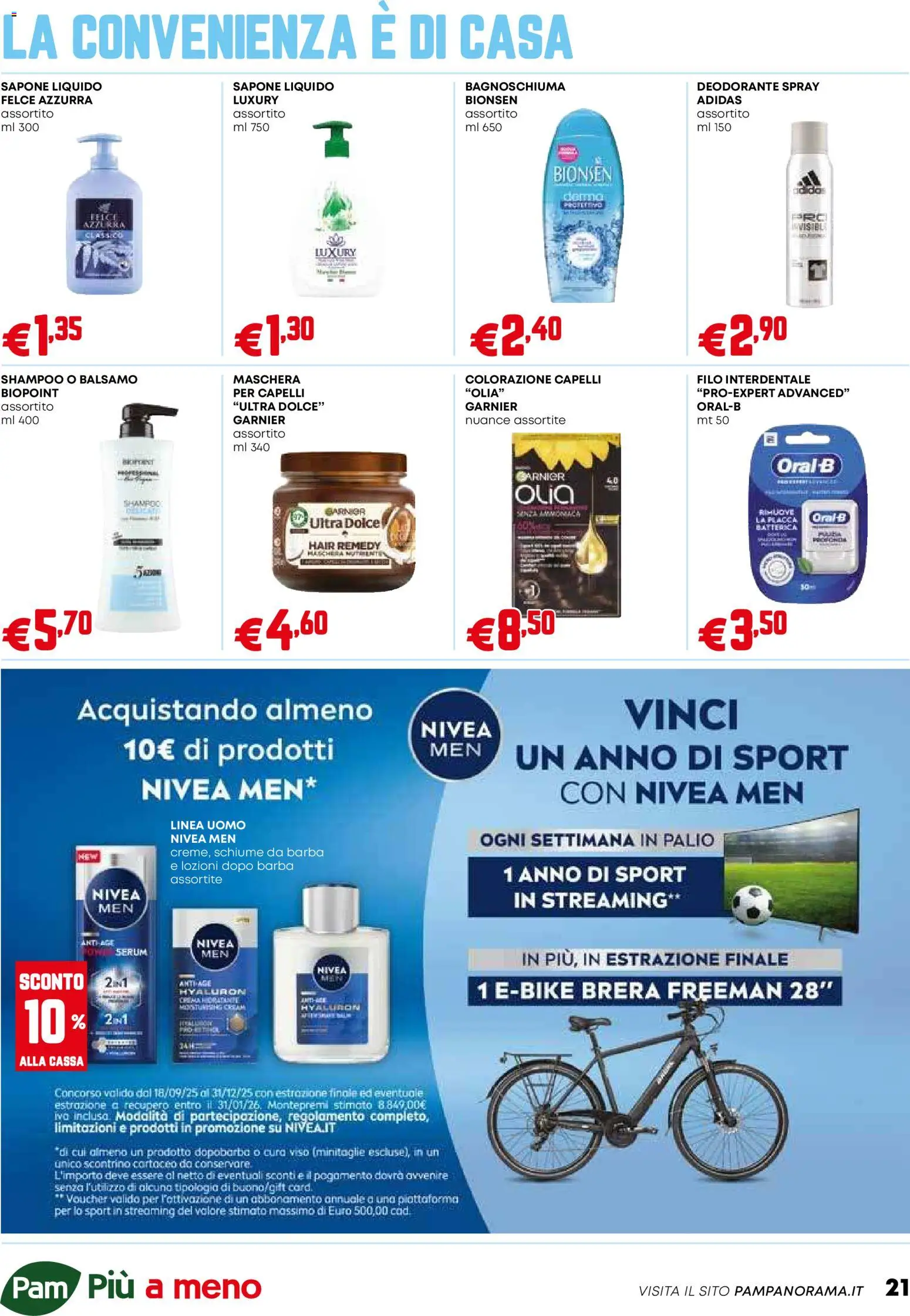 Volantino PAM del 04.12.2025 | Pagina: 21 | Prodotti: Shampoo, Balsamo, Dopobarba, Deodorante