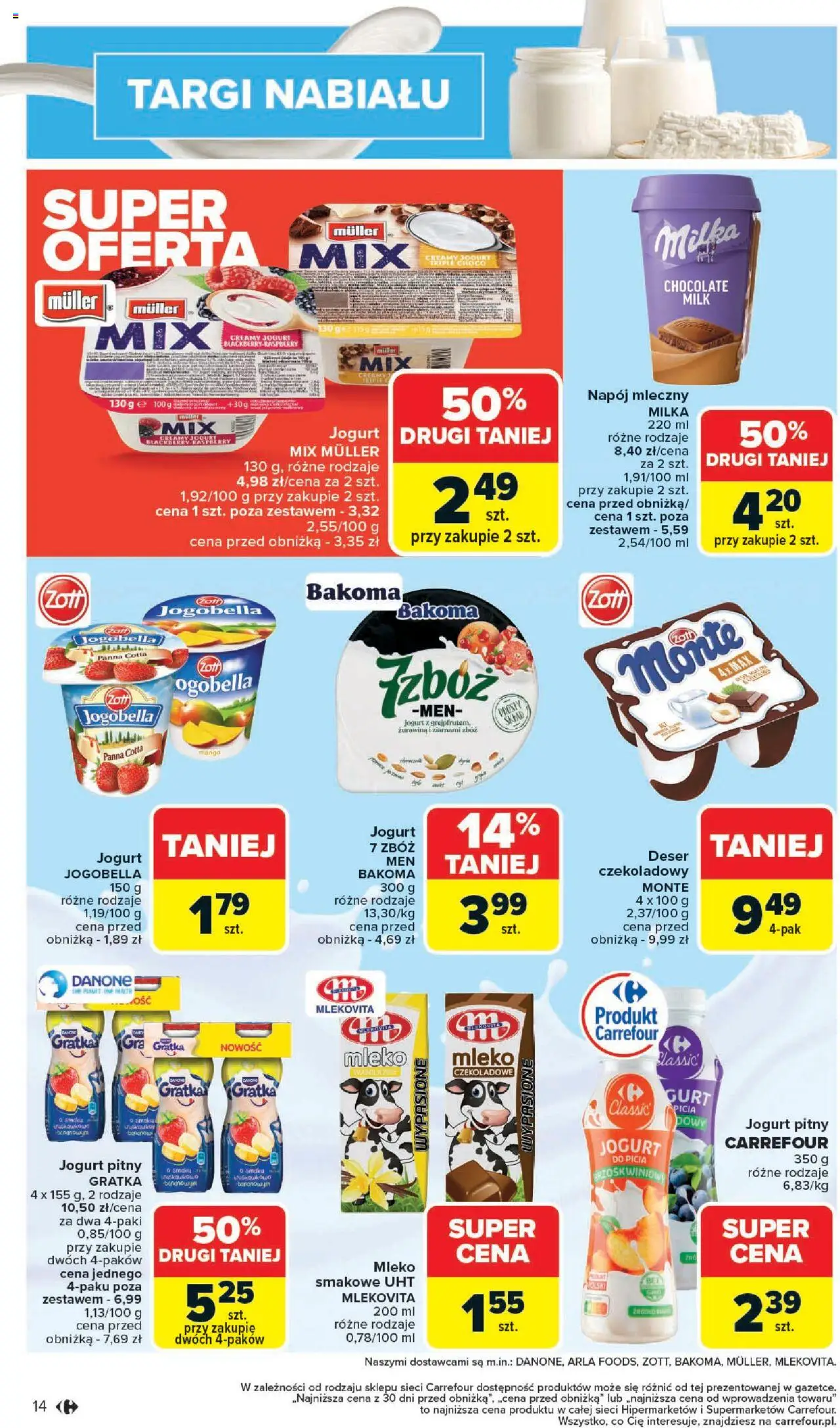 Carrefour Gazetka od 20.10.2025 | Strona: 16 | Produkty: Mango, Milka, Mleko, Jogurt