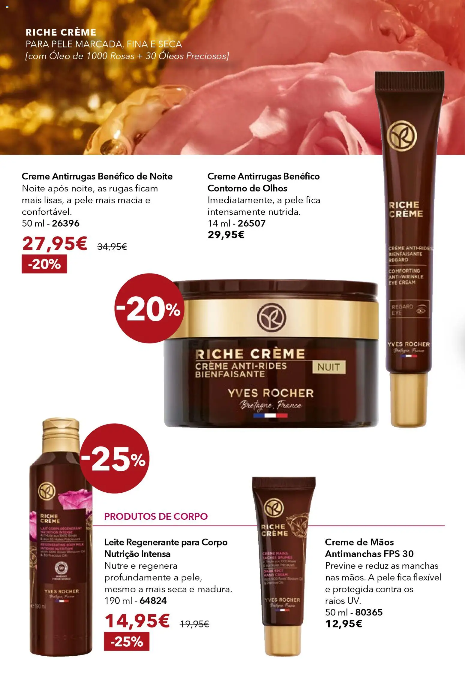 Yves Rocher catálogo 1 │ válido de 31.12.2025 | Página: 30 | Produtos: Leite, Óleo, Creme