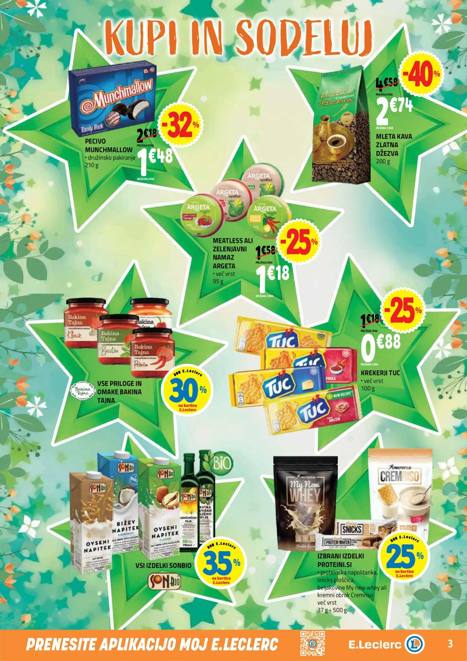 Novi E.leclerc katalog ponudbe – veljaven od 08.04.2026 | Stran: 3 | Izdelki: Namaz, Kava