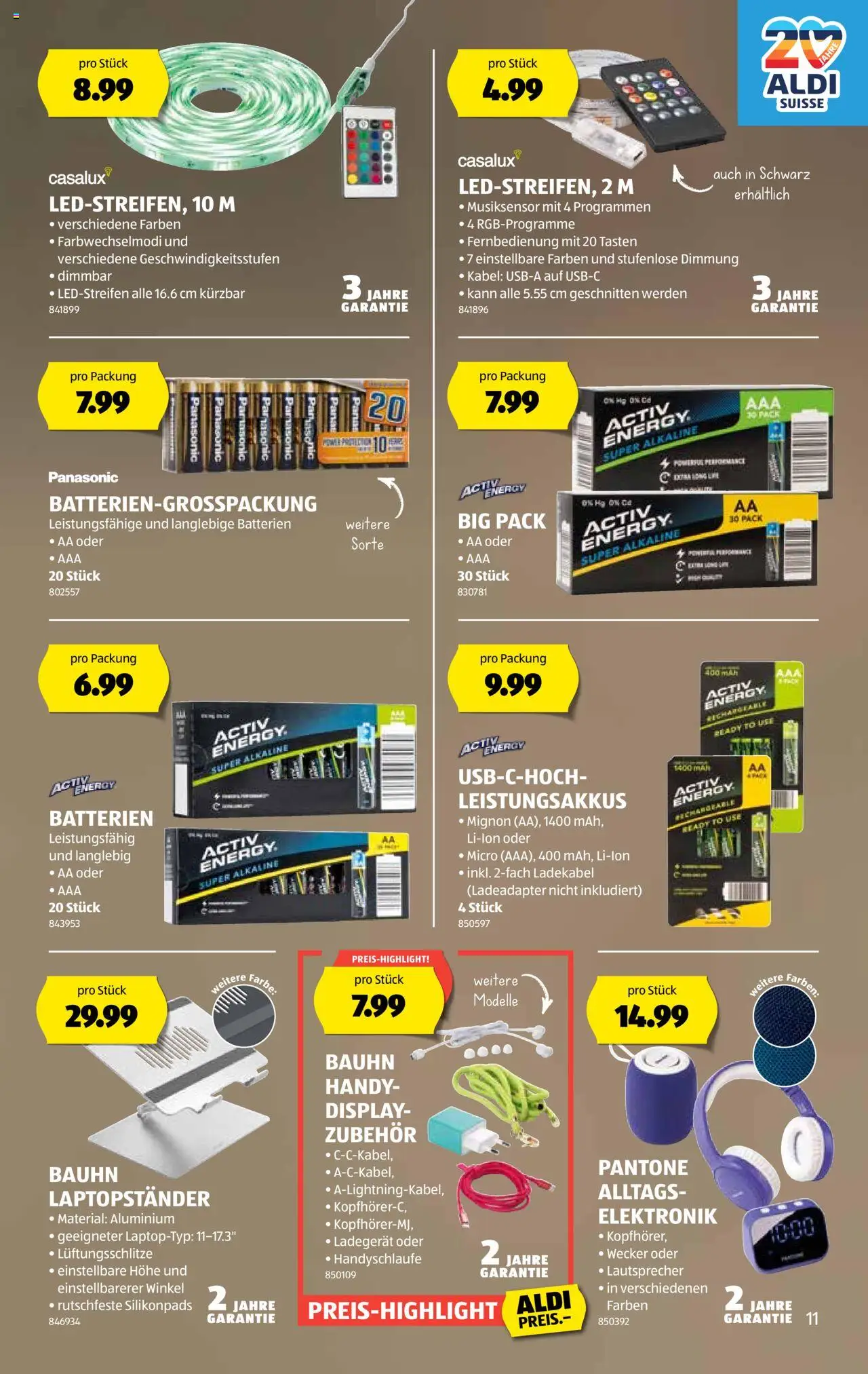 Aldi Aktionen – gültig ab 25.09.2025 | Seite: 12 | Produkte: Wecker, Ladegerät, Lautsprecher, Panasonic