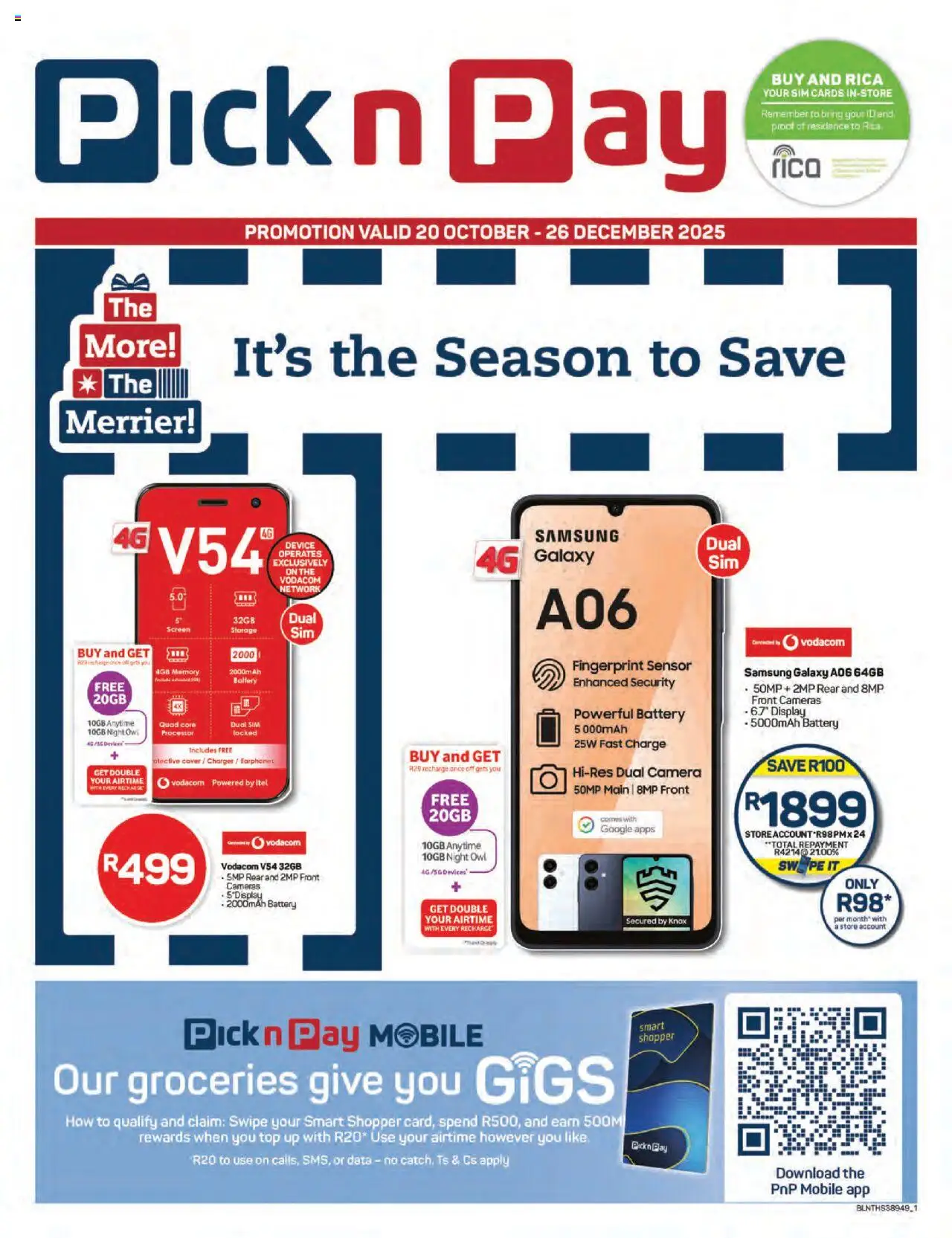 New Pick n Pay catalogue – valid from 20.10.2025 | Page: 1 | Products: Data, Sim, Camera, Battery