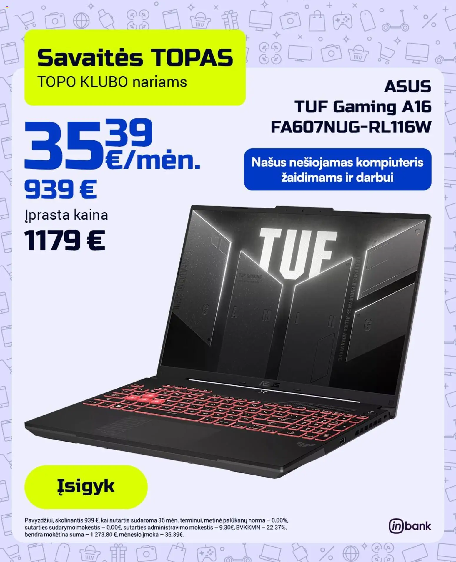 TOPOcentras akcijos nuo 21.04.2026 | Puslapis: 3 | Prekių: Nešiojamas kompiuteris, Kompiuteris