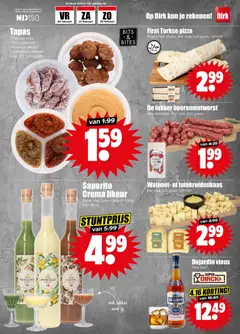 Folder/ Publicité - Voorbeeld van een folder van Dirk, geldig van 18.02.2026 | Pagina: 3 | Producten: Pizza, Fles, Kip, Alcohol