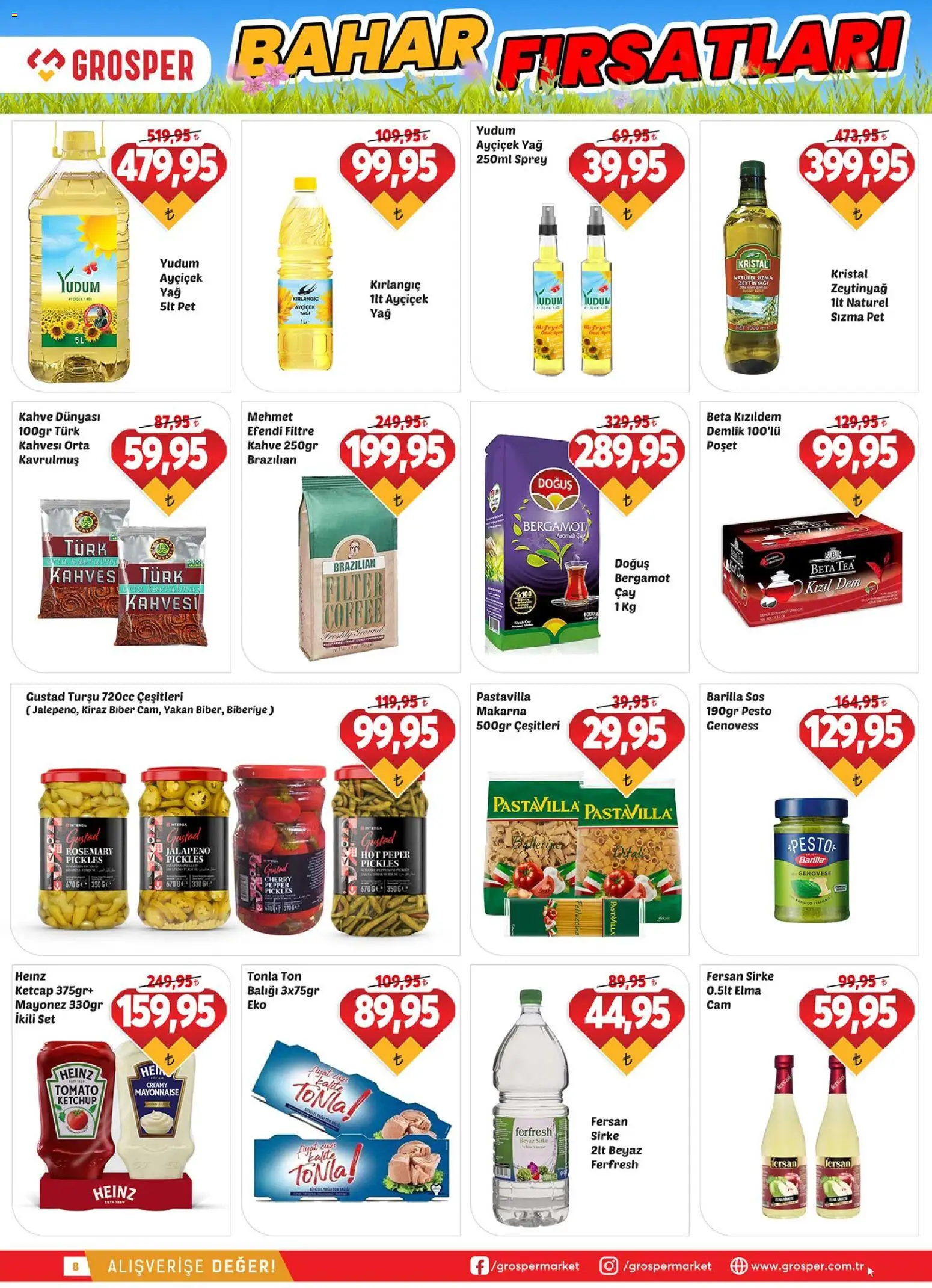 Grosper Katalog - 08.04.2026 tarihinden itibaren geçerlidir | Sayfa: 8 | Ürünler: Elma, Ketçap, Sos, Biber