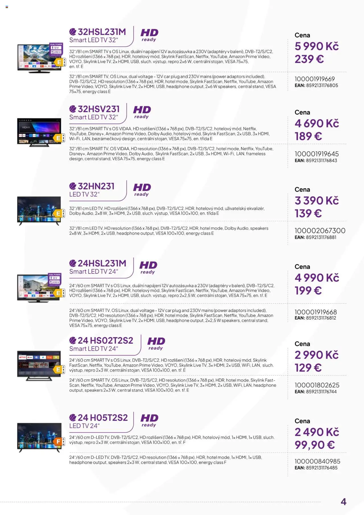Expert elektro katalog - ECG - Televize audio-video od 19.08.2024 | Strana: 4 | Produkty: Tv, LED