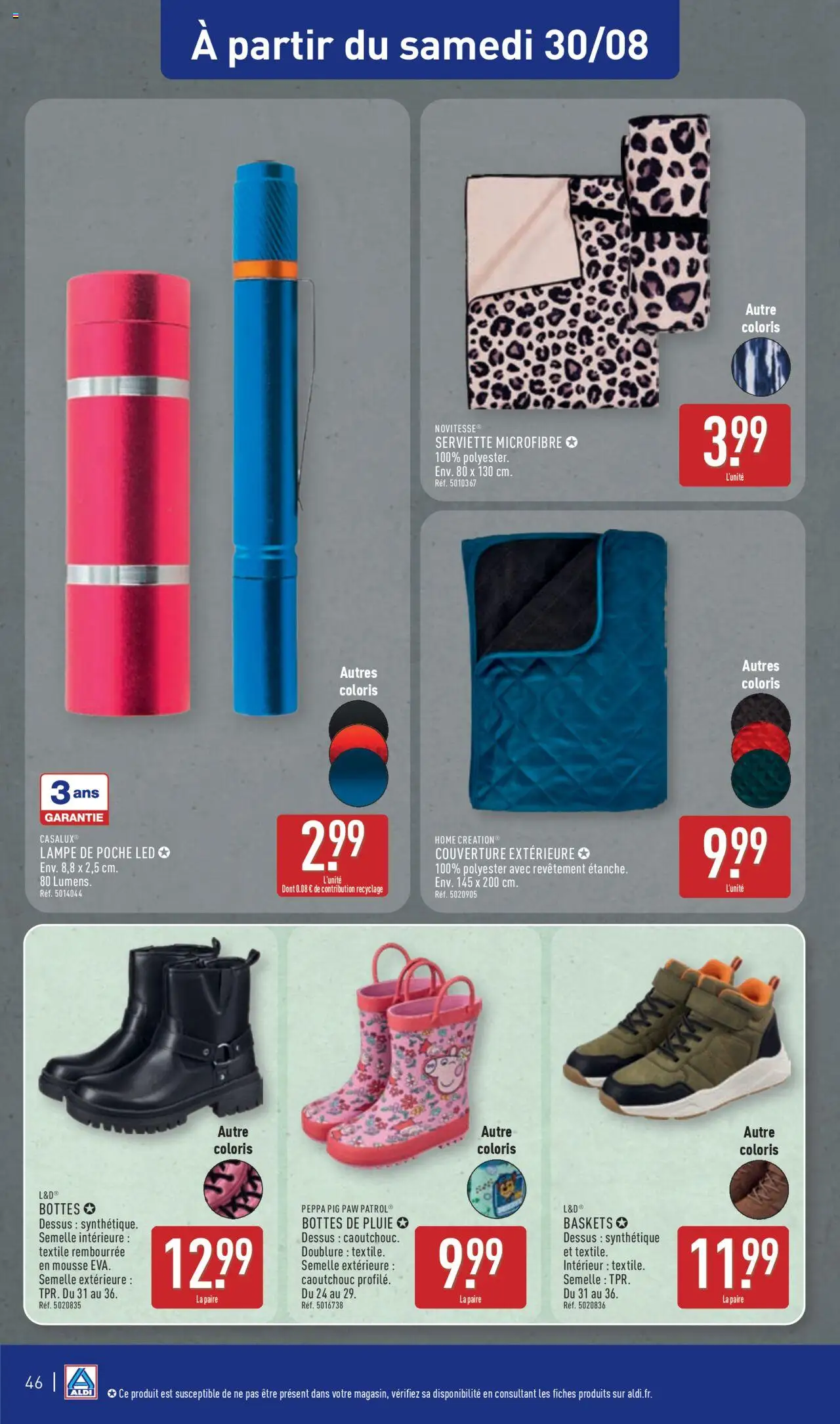  | Page: 49 | Produits: Couverture, Lampe, Baskets, Bottes