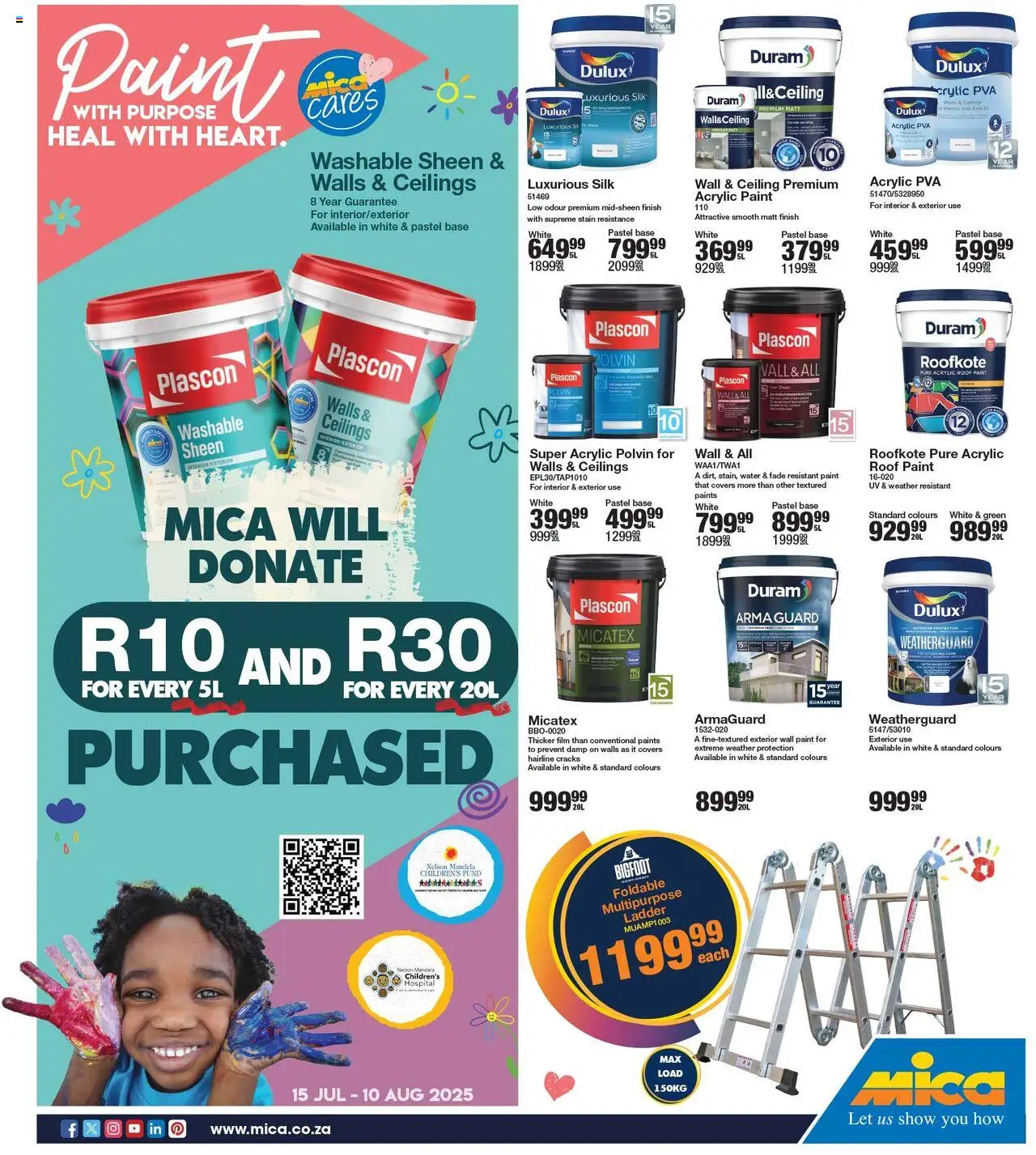 MICA Mid Month Paint Trial │ valid from 15.07.2025 | Page: 1 | Products: Paint, Polvin, Water