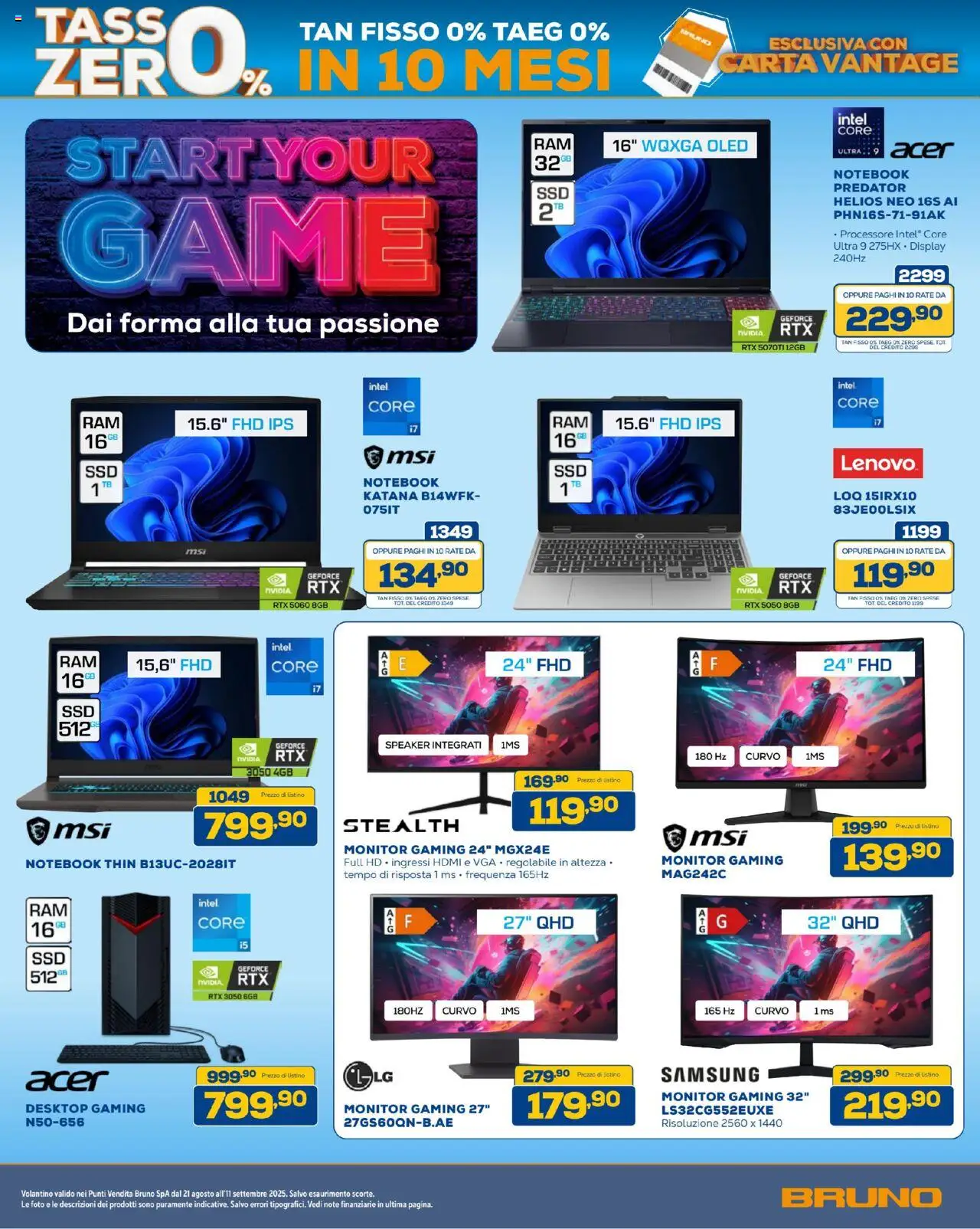 Volantino BRUNO del 21.08.2025 | Pagina: 6 | Prodotti: Monitor, Notebook, Speaker, Samsung