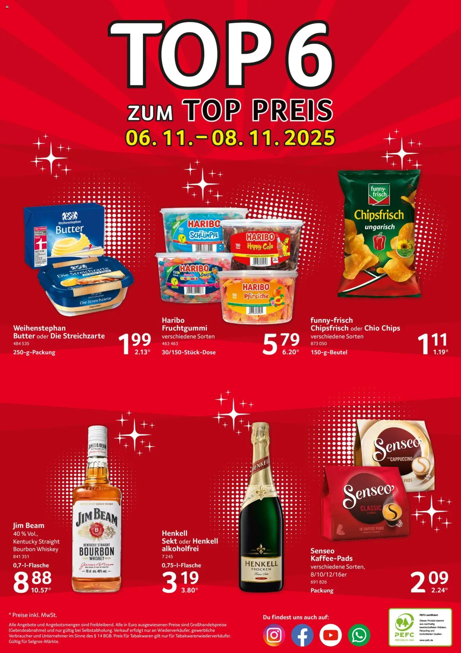 Selgros Prospekt 	 – gültig ab 06.11.2025 | Seite: 32 | Produkte: Butter, Funny frisch, Bourbon, Whiskey