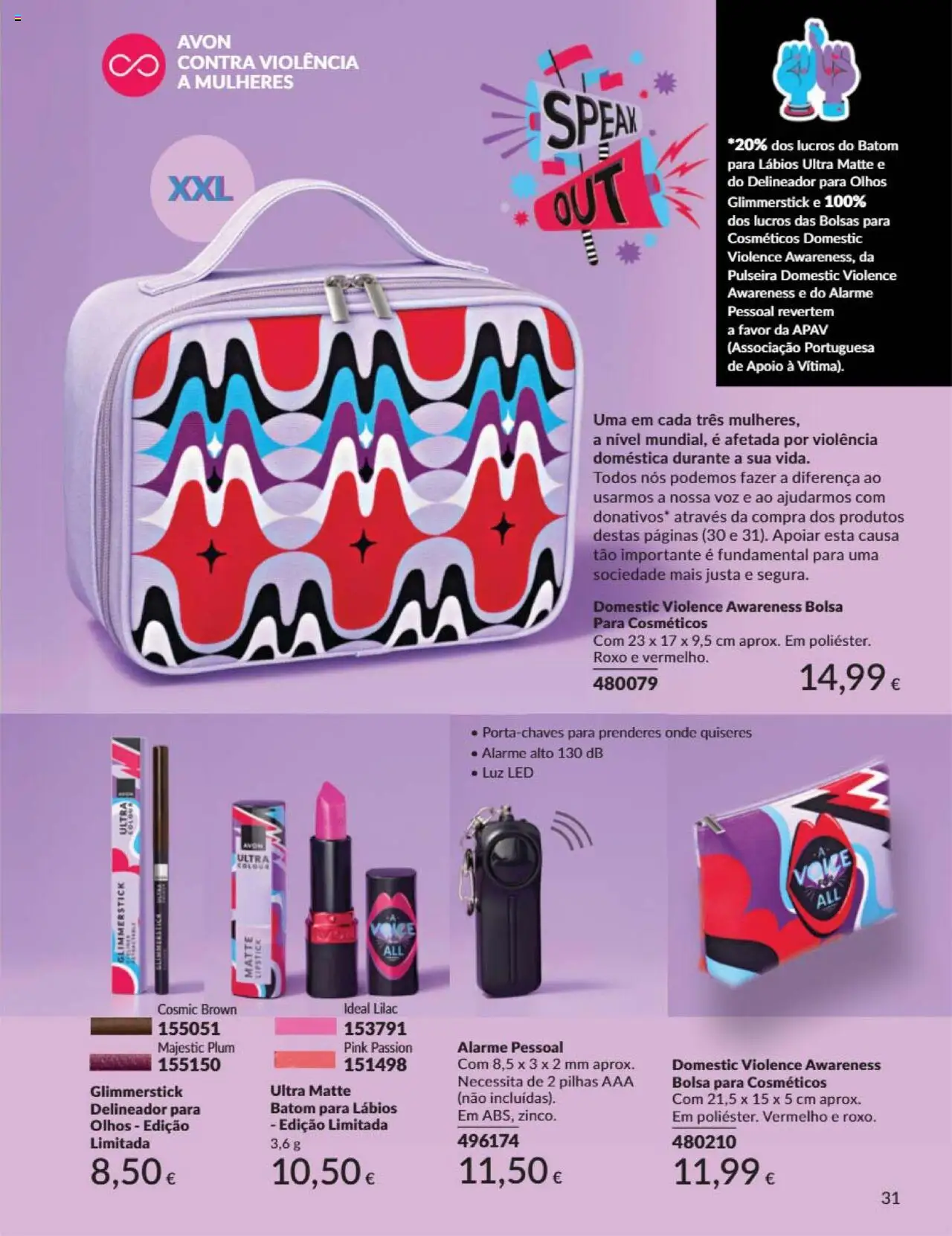 Catálogo Avon Campanha 6 │ válido de 01.06.2025 | Página: 31 | Produtos: Pulseira, Bolsa, Delineador, Batom