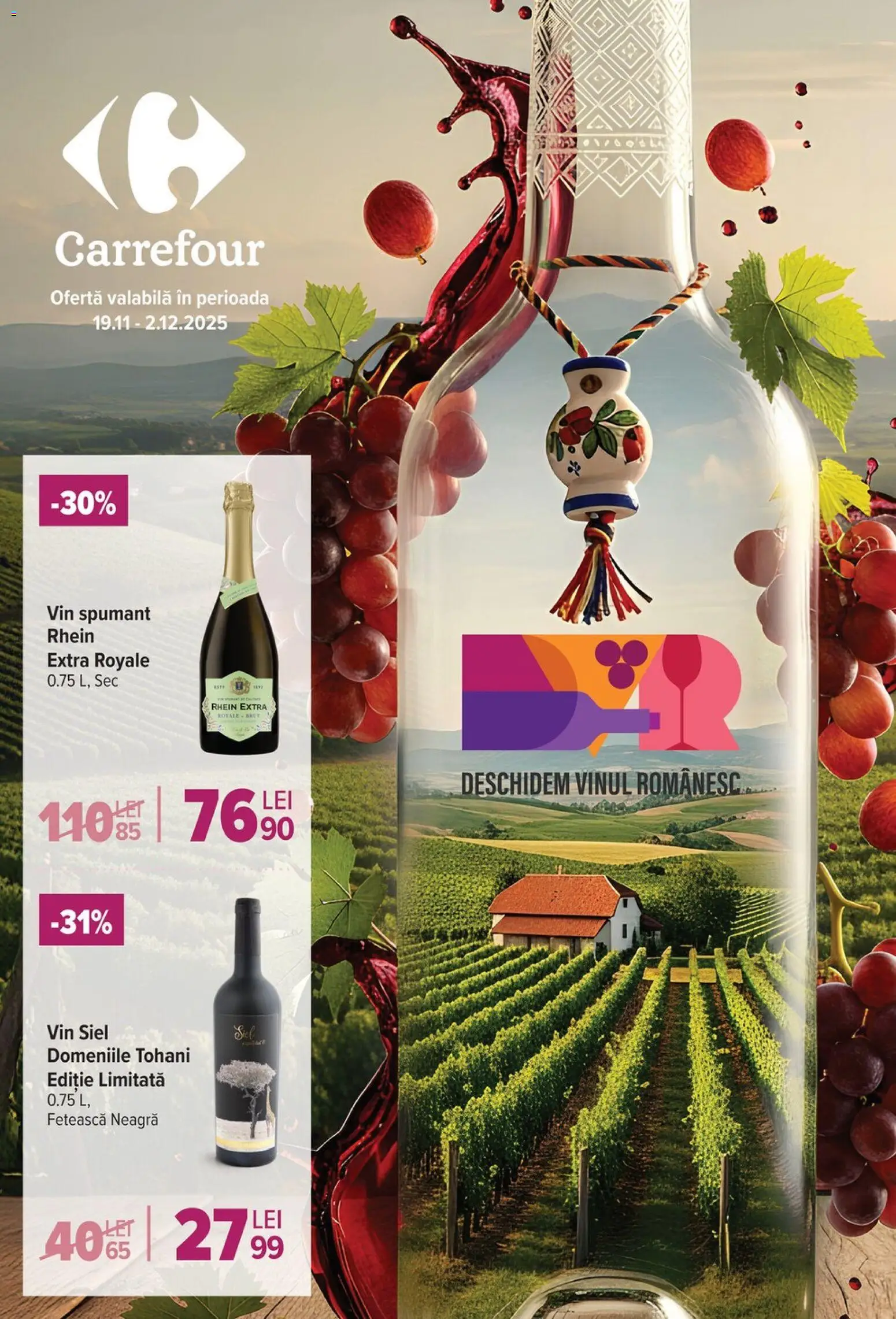 Noul catalog Carrefour – valabil de la 19.11.2025 | Pagină: 1 | Produse: Vin