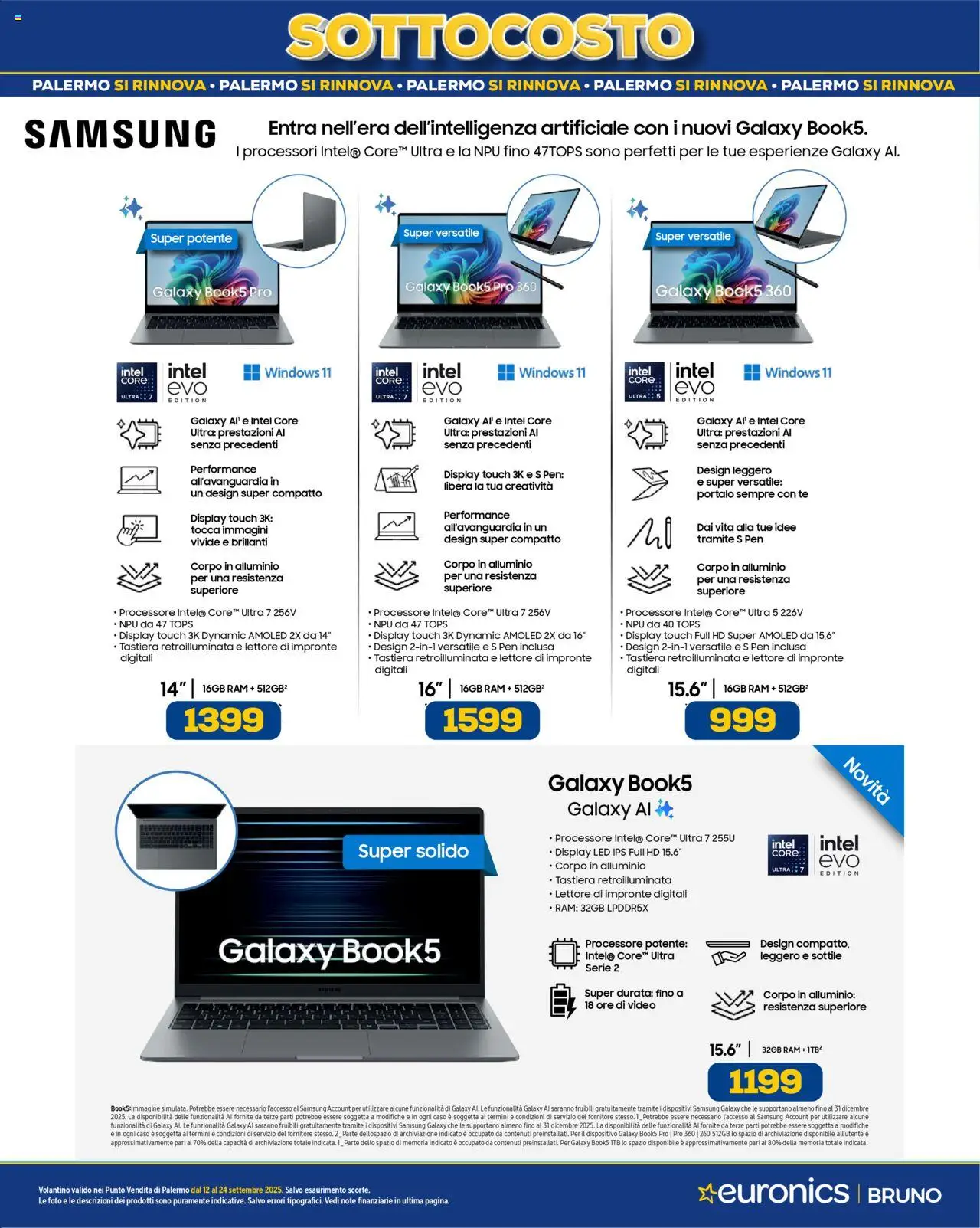 Volantino Euronics del 12.09.2025 | Pagina: 39 | Prodotti: Samsung Galaxy, Tè, Tastiera, Samsung