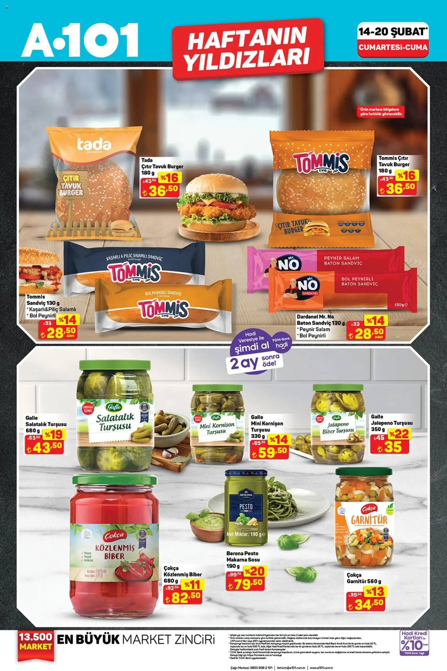 A101 Katalog - 14.02.2026 tarihinden itibaren geçerlidir | Sayfa: 4 | Ürünler: Makarna sosu, Salatalık, Biber, Piliç