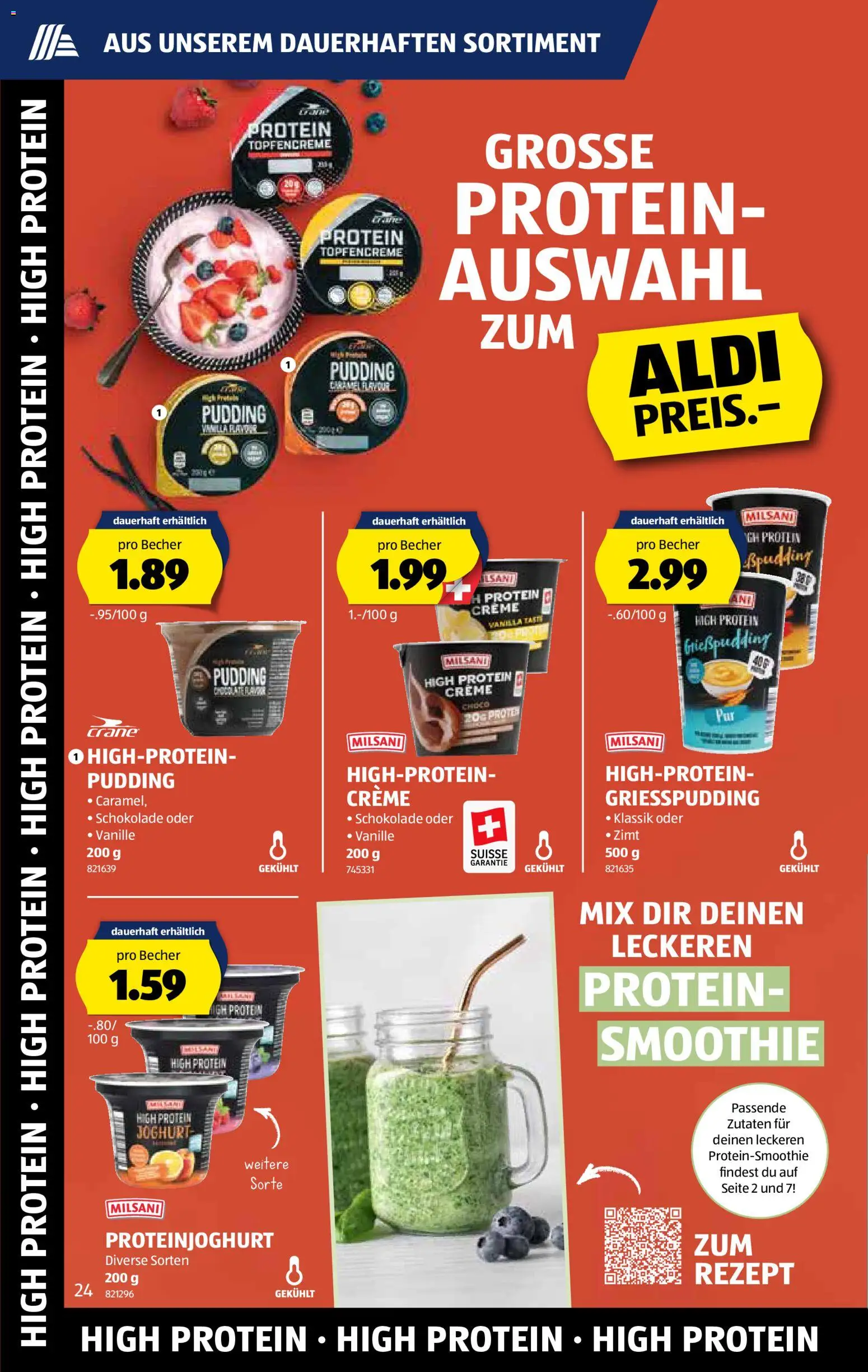 Aldi Aktionen – gültig ab 08.01.2026 | Seite: 25 | Produkte: Pudding, Joghurt, Schokolade, Creme