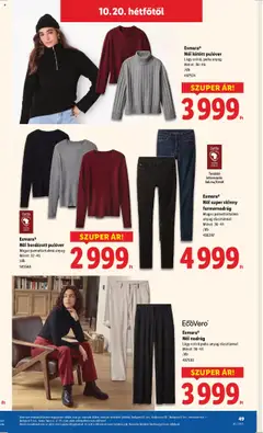 Esmara® Női kötött pulóver, Lágy esésű, puha anyag. Méret: 36-46 - amely érvényes a következő dátumtól: 16.10.2025 | Oldal: 49