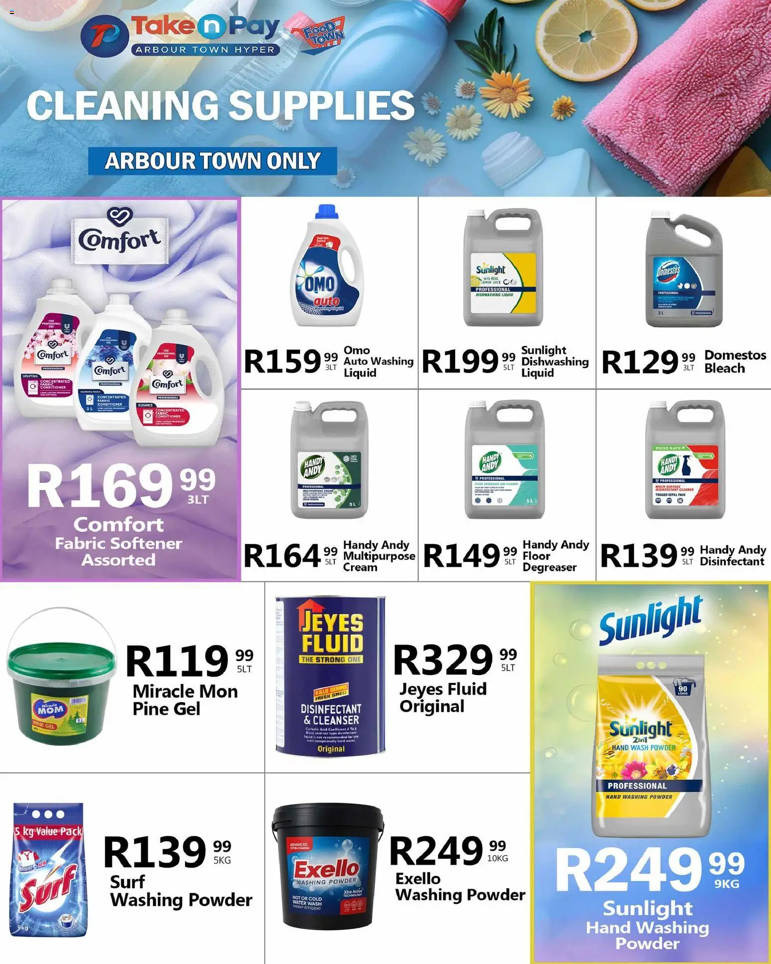 New Take n Pay catalogue – valid from 02.03.2026 | Page: 41 | Products: Disinfectant, Cream, Fabric softener, Lemon