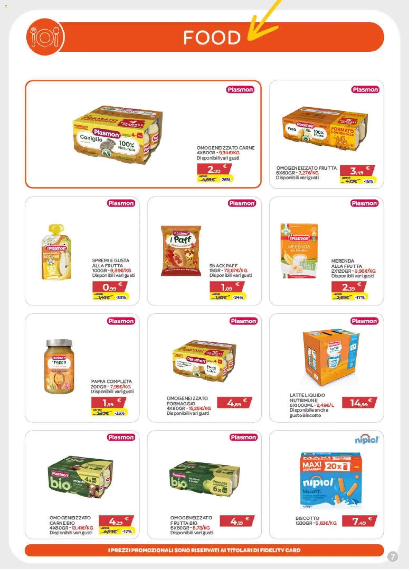 Volantino Bimbo store del 05.03.2026 | Pagina: 7 | Prodotti: Biscotti, Frutta, Formaggio, Pera