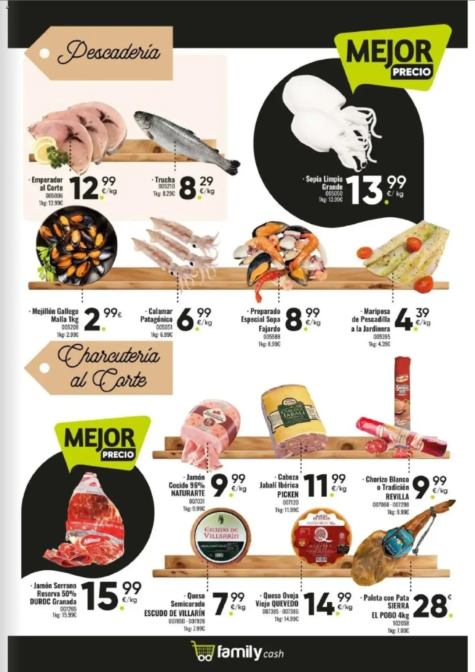 Family Cash folleto │ válido desde el 09.02.2026 | Página: 3 | Productos: Jamón serrano, Queso, Jamón, Jardinera