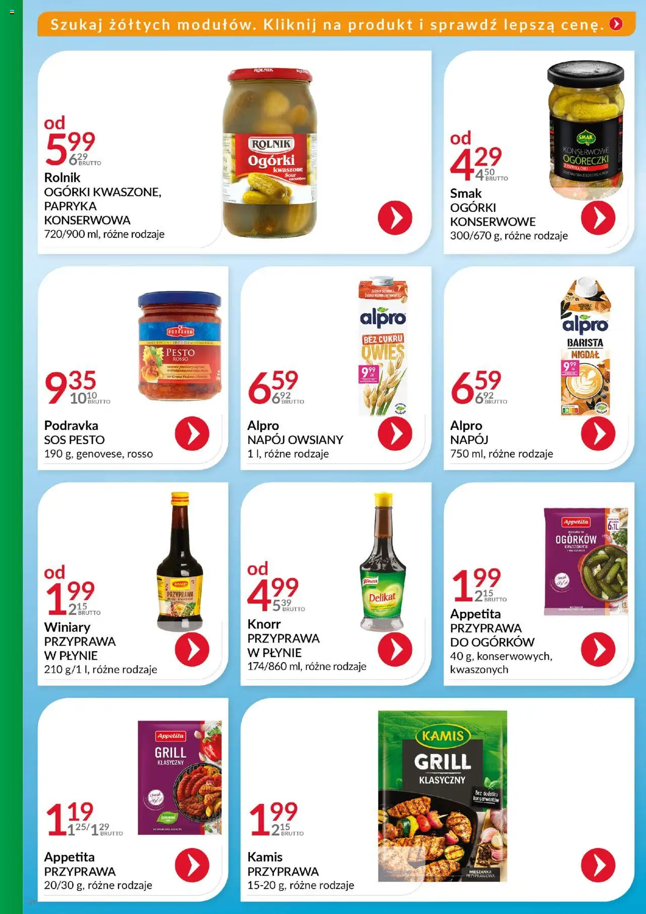 Eurocash Gazetka - Katalog Artykułów Spożywczych od 27.07.2025 | Strona: 29 | Produkty: Grill, Pesto, Papryka, Ogórki