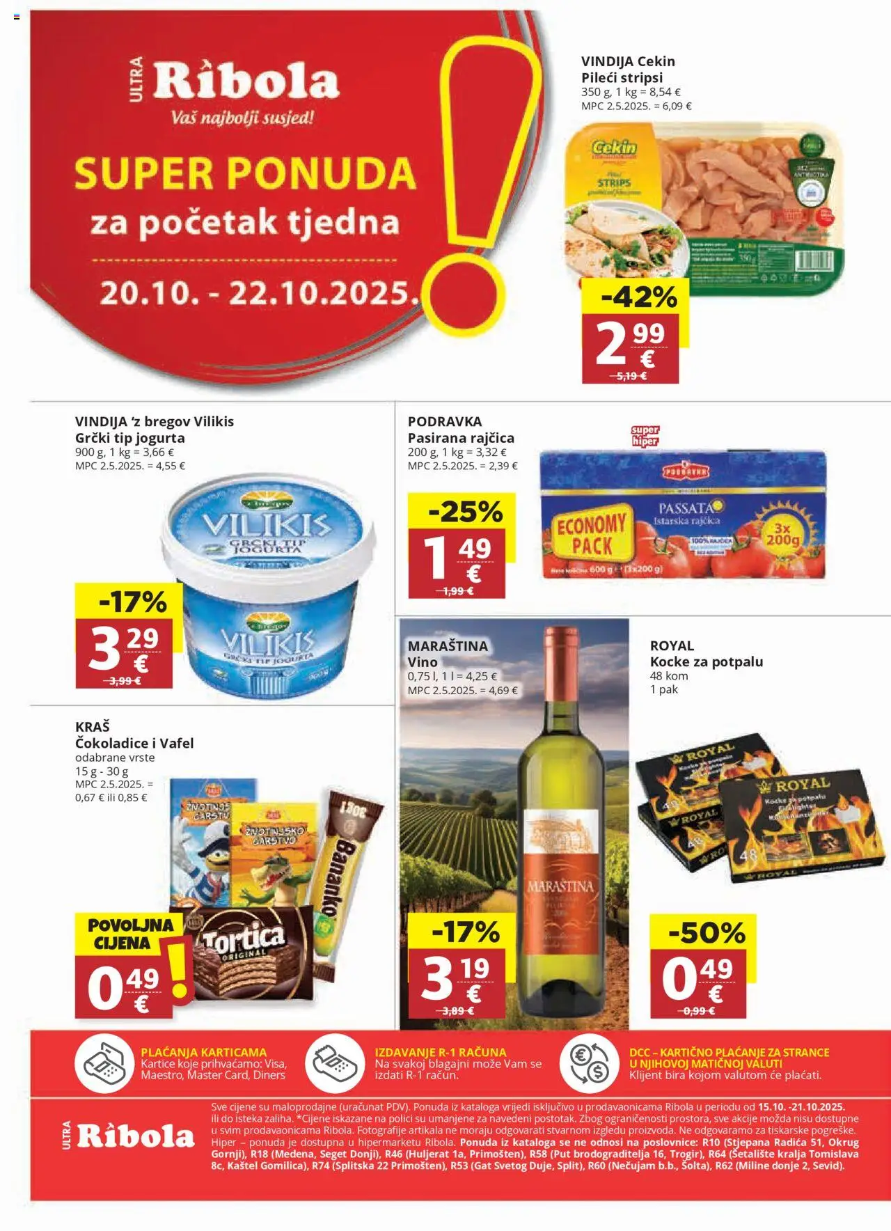 Ultra Gros katalog | vrijedi od 15.10.2025 | Stranica: 16 | Proizvodi: Kocke za potpalu, Pasirana rajčica, Podravka, Vino