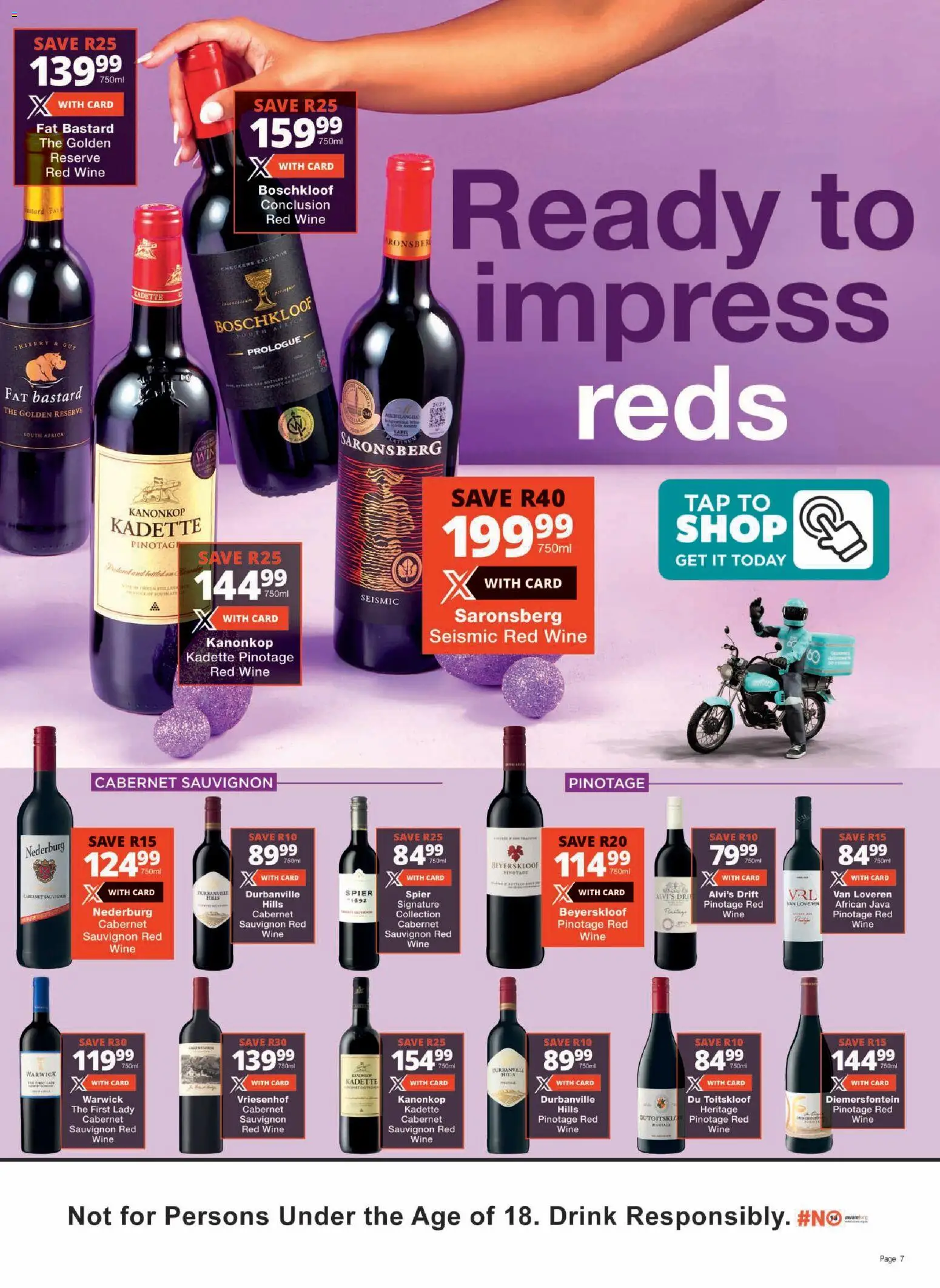 New Checkers catalogue – valid from 23.03.2026 | Page: 7 | Products: Wine, Tap