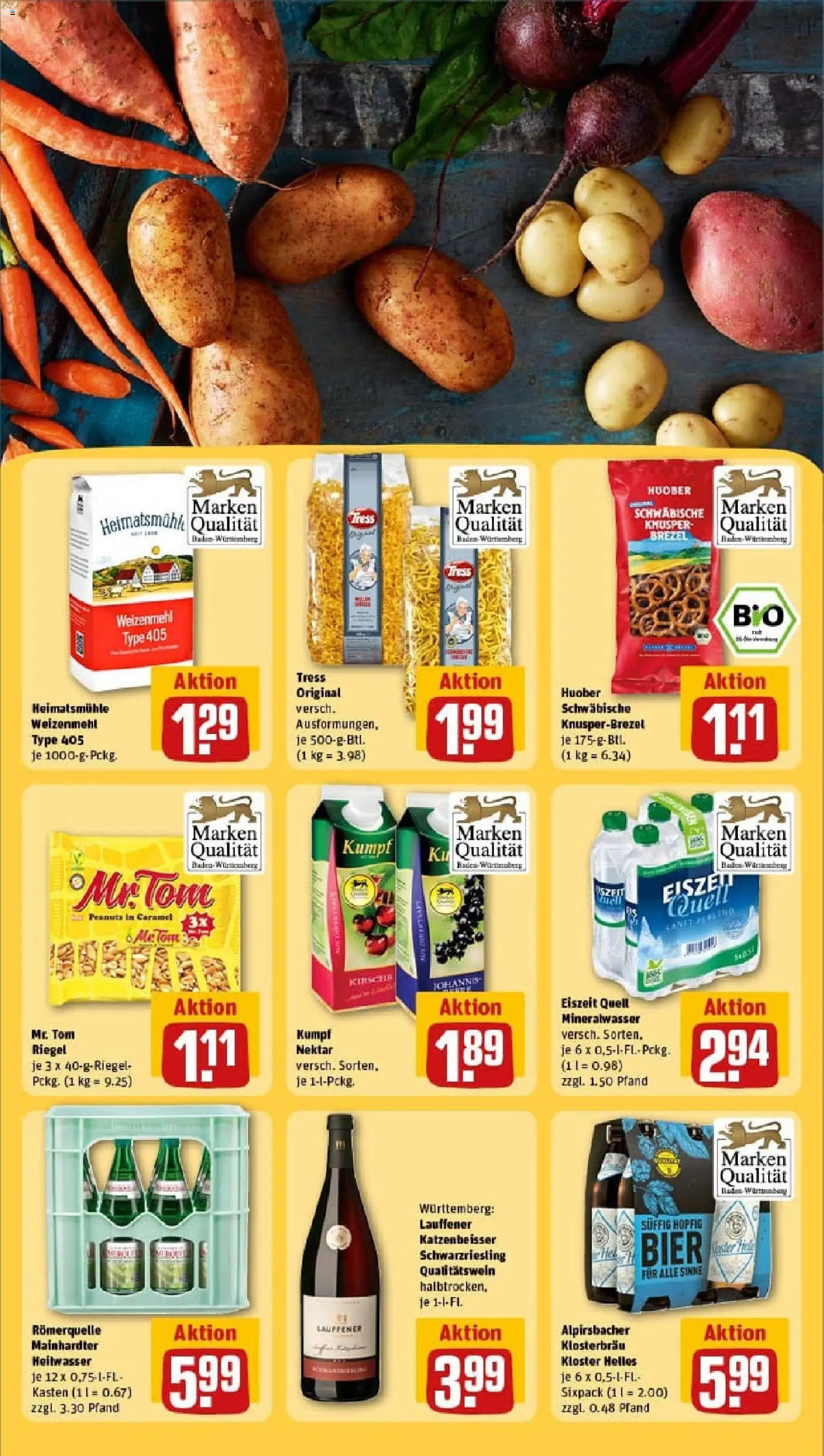 Rewe prospekt Waldkirch	 – gültig ab 26.10.2025 | Seite: 25 | Produkte: Bier, Weizenmehl, Mineralwasser, Pasta