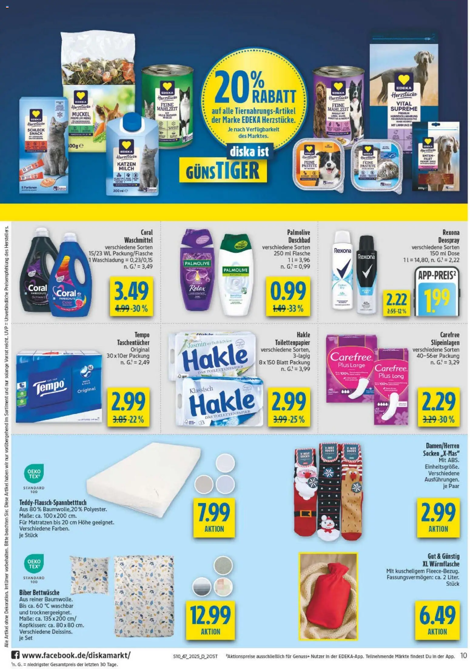 Diska Prospekt 	 – gültig ab 17.11.2025 | Seite: 10 | Produkte: Milch, Kopfkissen, Waschmittel, Deospray